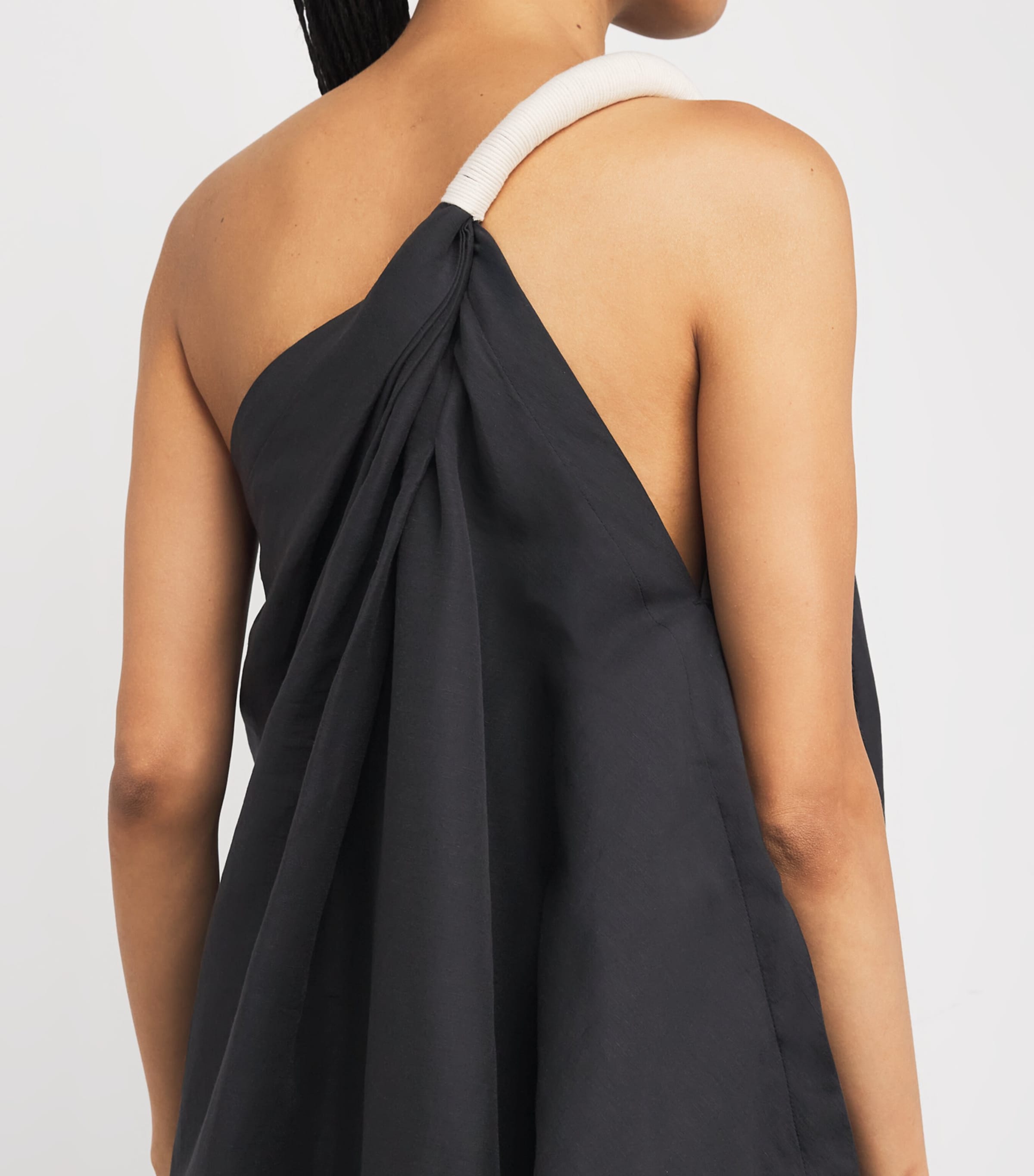 Asymmetric Cloth and Cord Midi Dress 15 Image 4