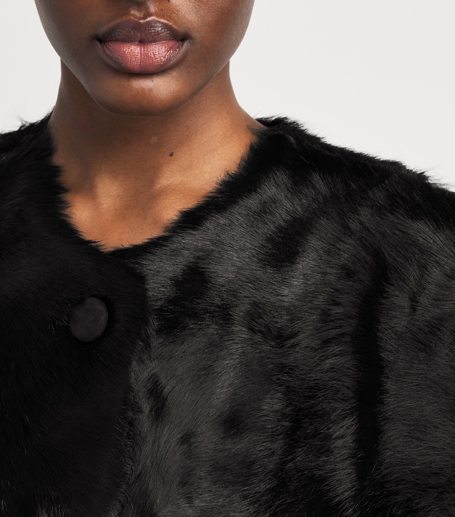 Cowhide Hackney Car Coat DBLK BLACK Image 6