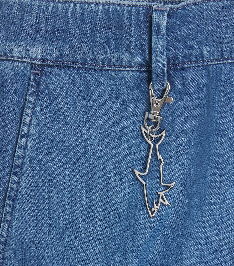 Denim Drawstring Chinos J01 LIGHT BLUE JEANS Image 5