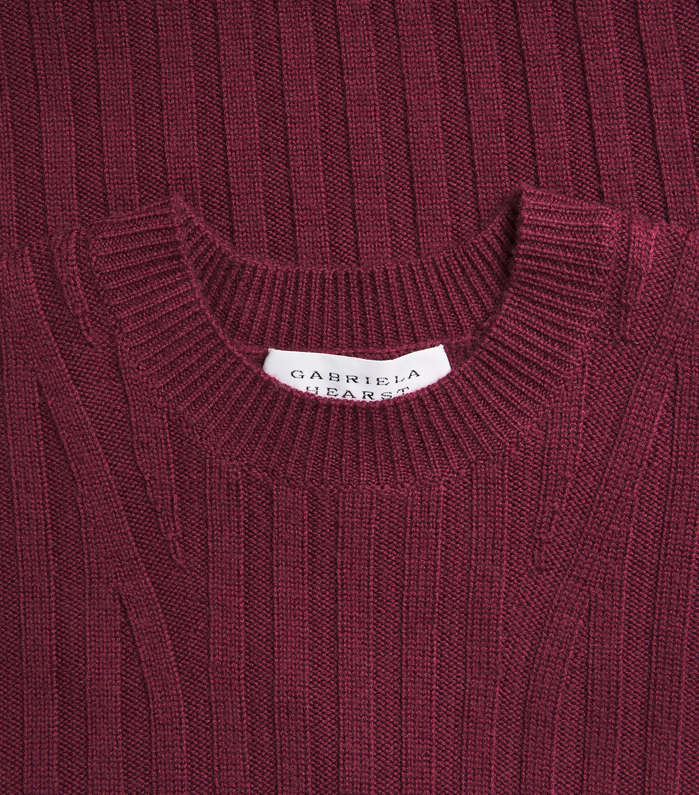Gabriela Hearst Womens Merino Wool-Cashmere Baron Poncho Bdx Bordeaux Image 6