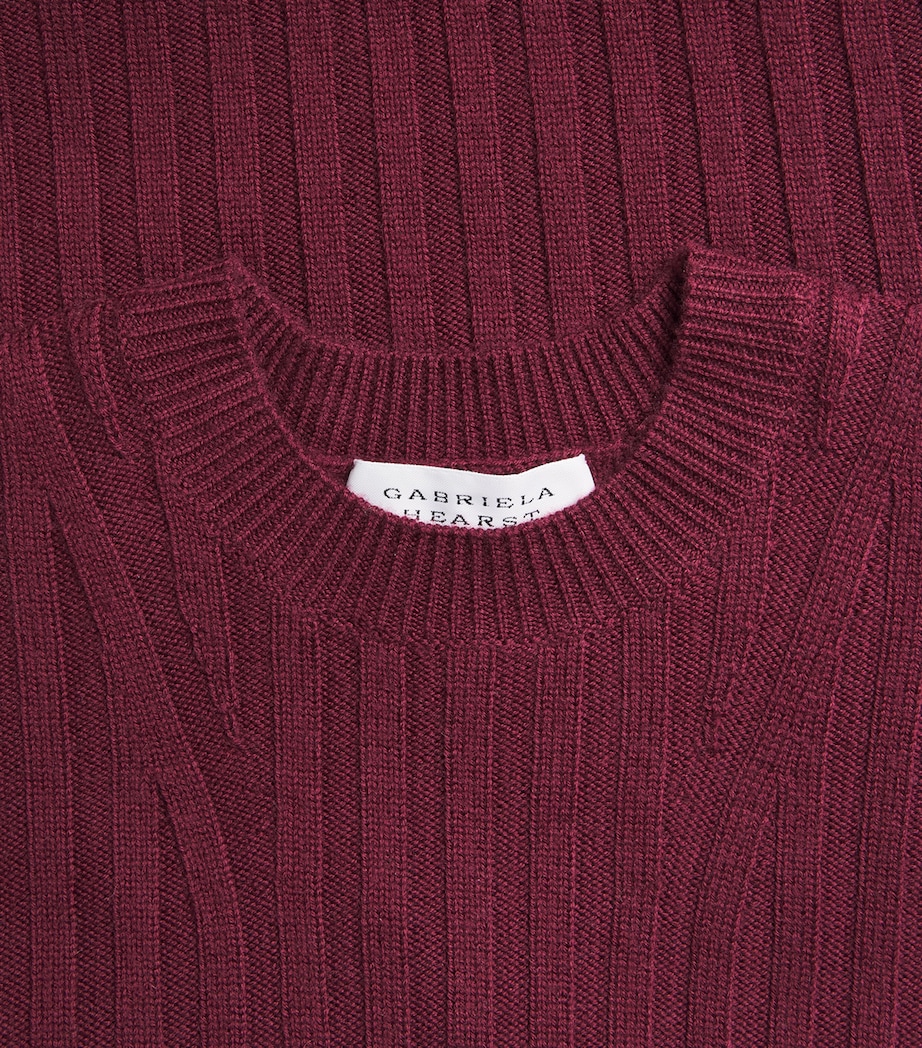 Gabriela Hearst Womens Merino Wool-Cashmere Baron Poncho Bdx Bordeaux Image 6