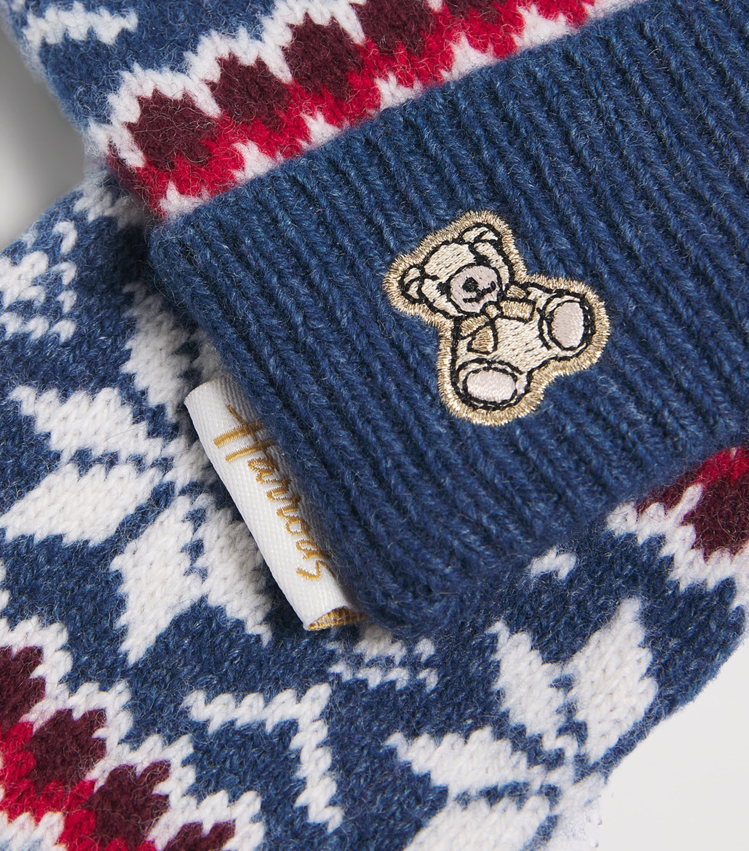 Harrods Fair Isle Gloves Image 2