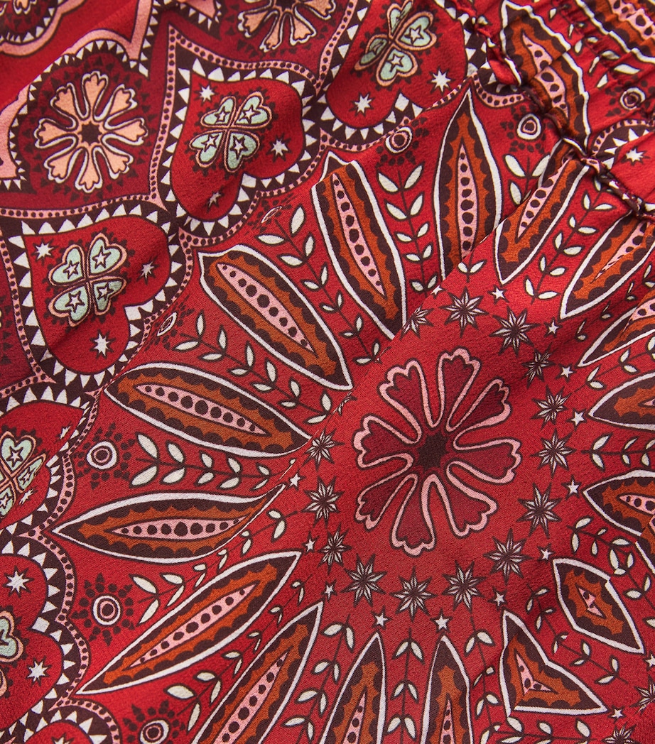 Silk Dalton Wide-Leg Trousers RED Image 5