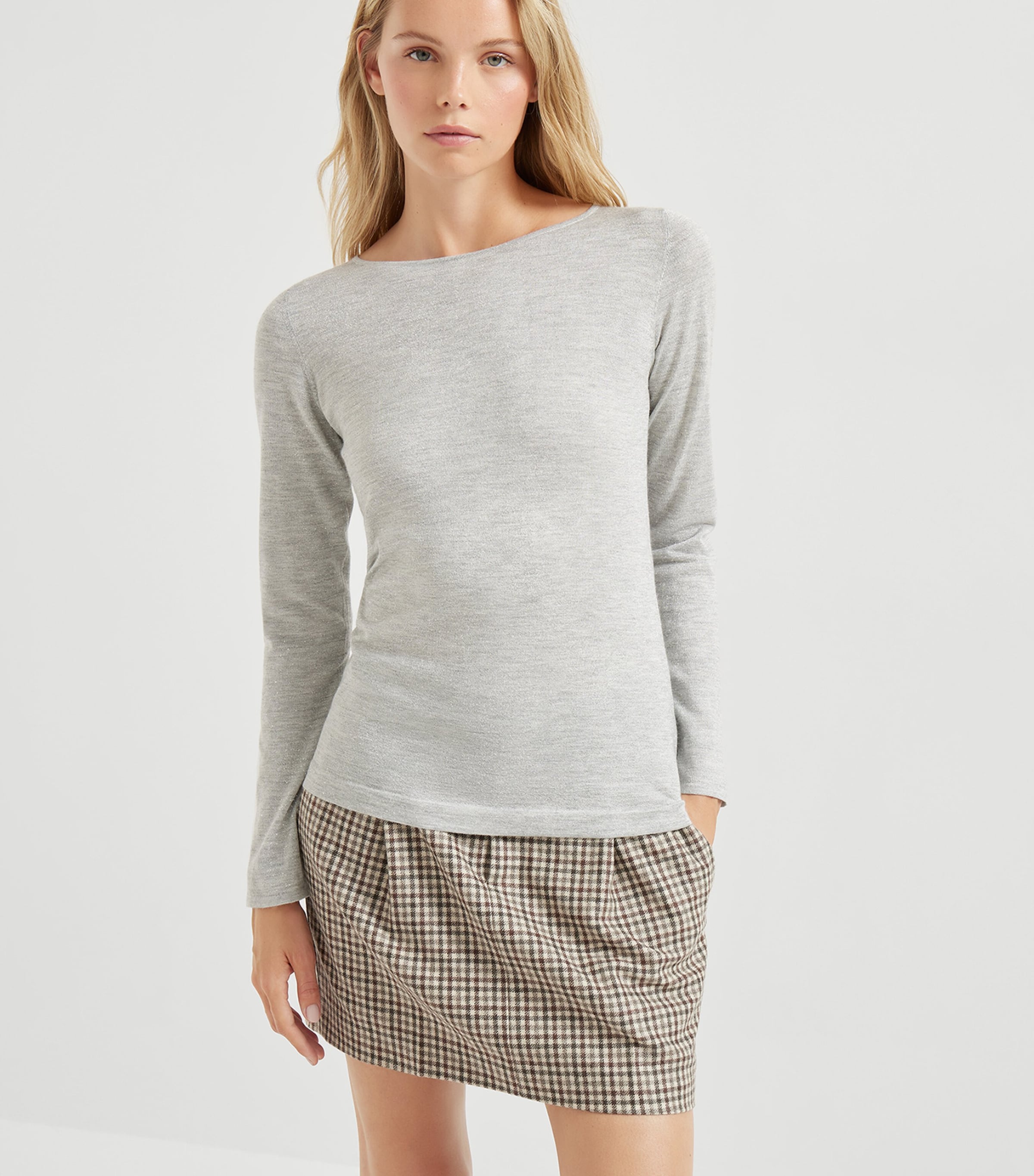 Brunello Cucinelli Womens Cashmere-Silk-Blend Sweater Image 2