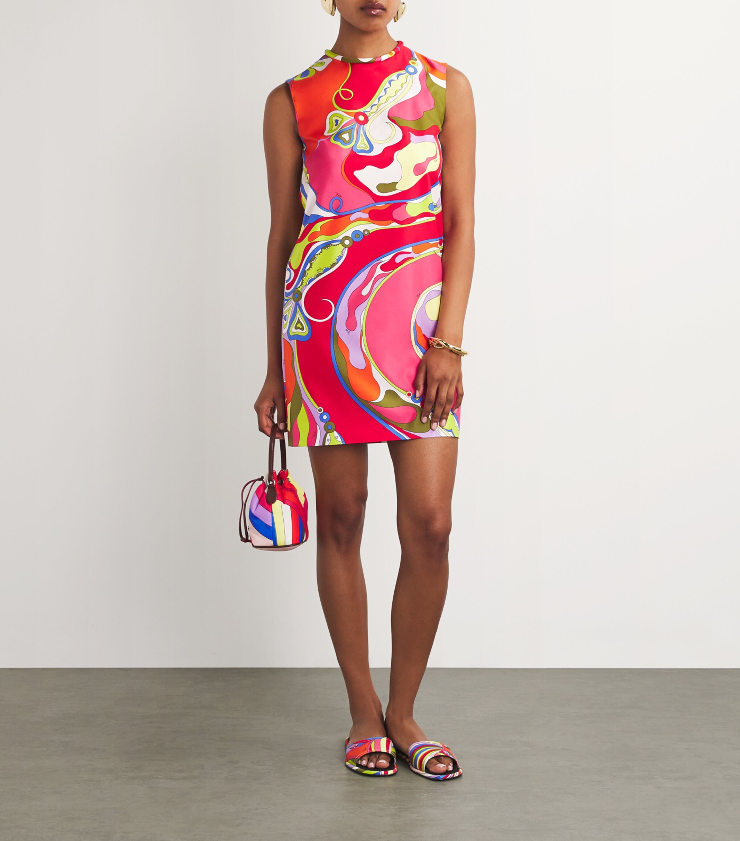 PUCCI Womens Silk Ophidee Mini Dress Multicolor Image 2