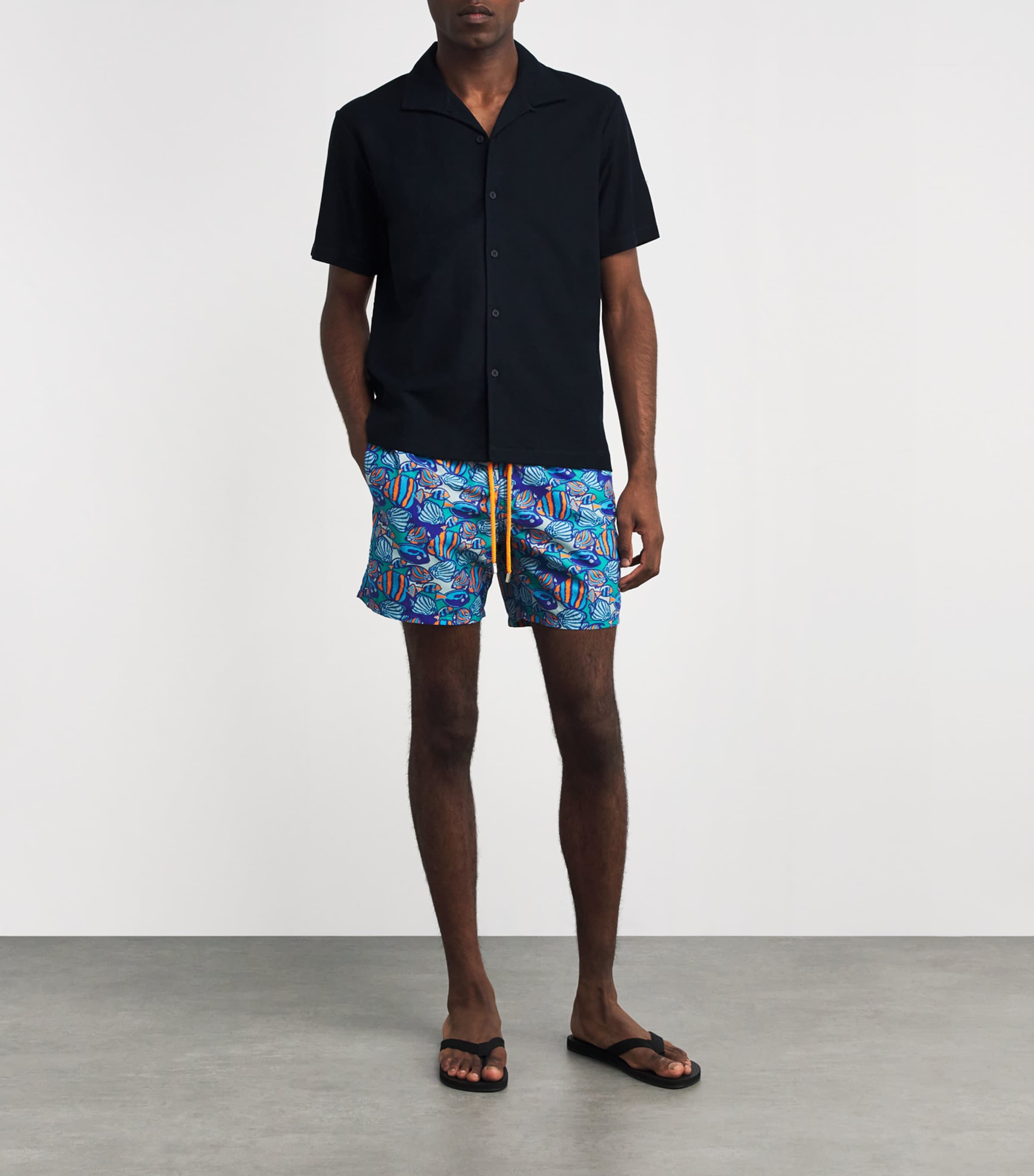 Fishy Vibes Print Moorea Swim Shorts 613-MARRAKECH Image 4