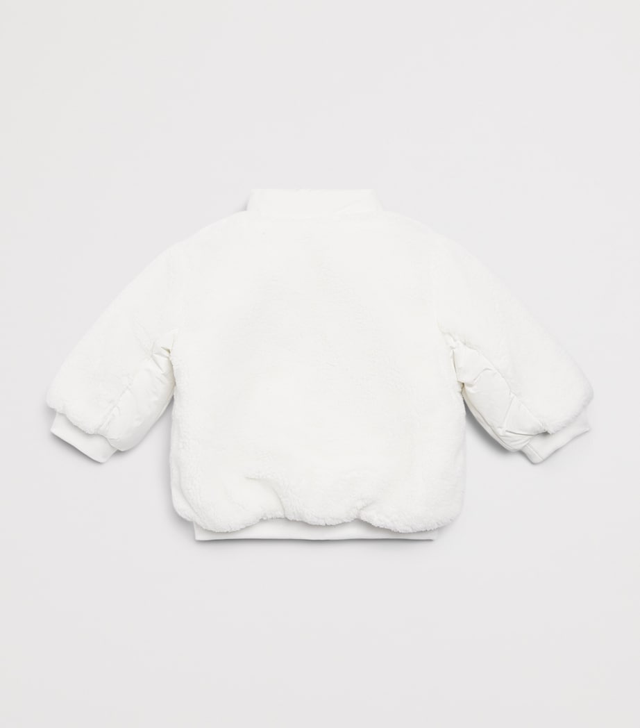 BOSS Kidswear Reversible Puffer Jacket (3-36 Months) Ivory Image 2