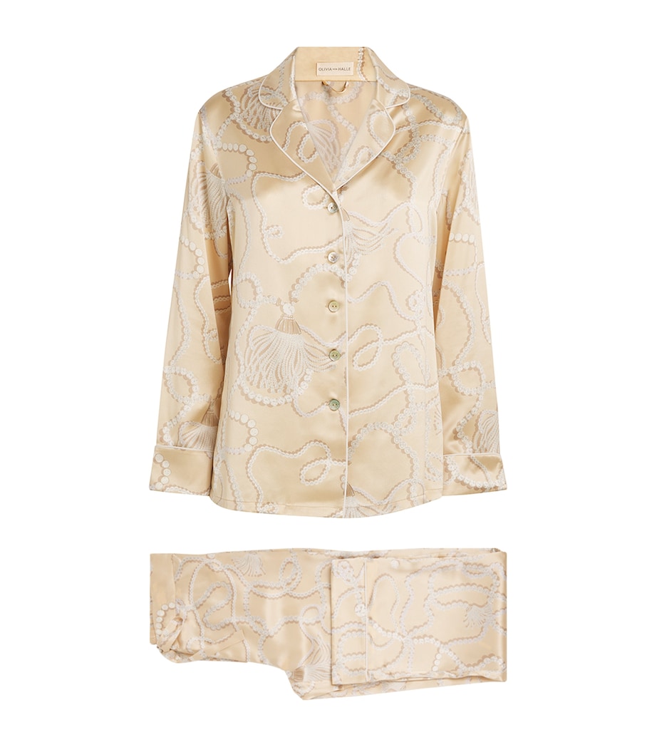 Silk Pearl Print Lila Pyjama Set 25 PEARL Image 1