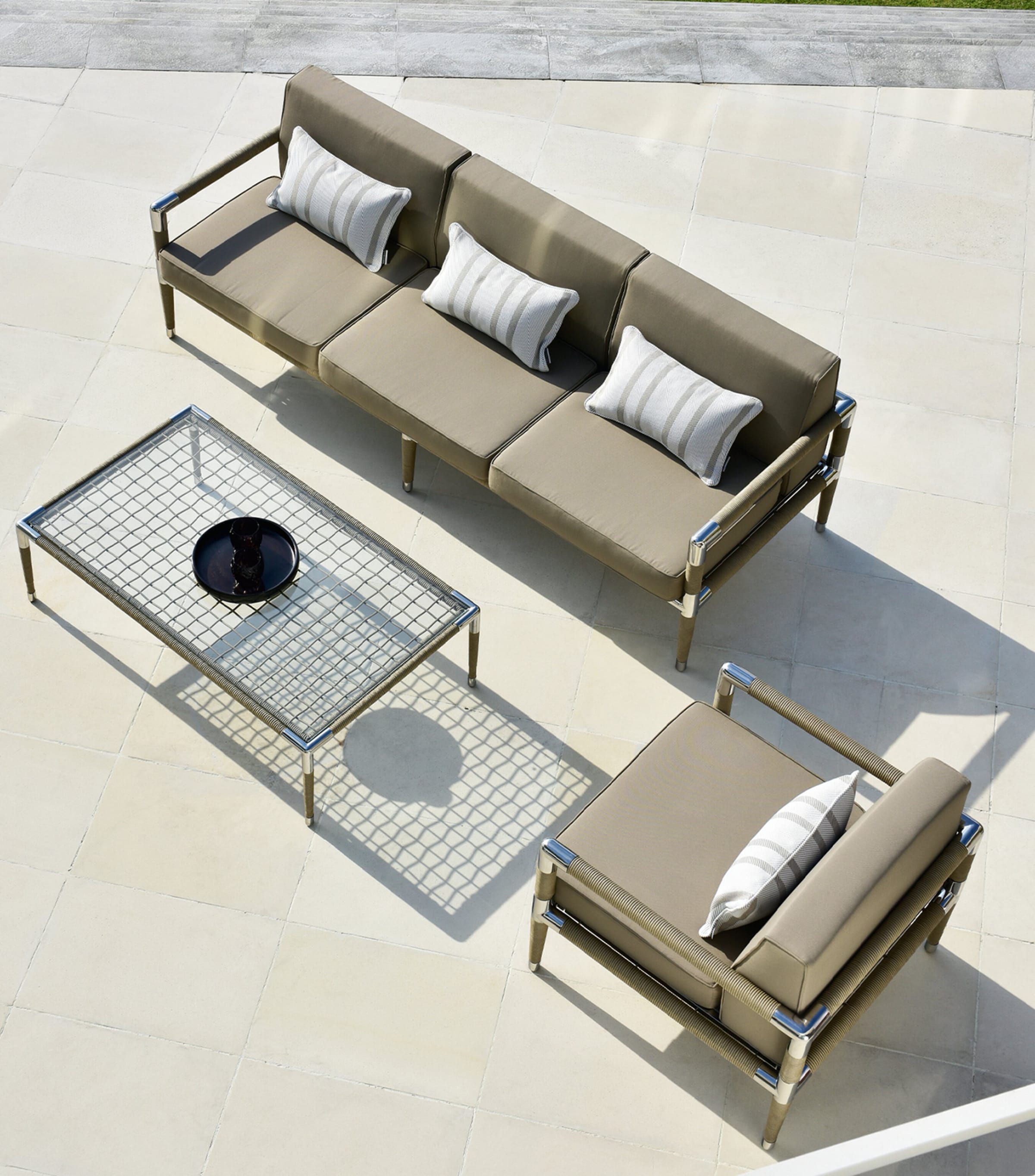 Marina Outdoor 3-Seater Sofa TAUPE Image 6