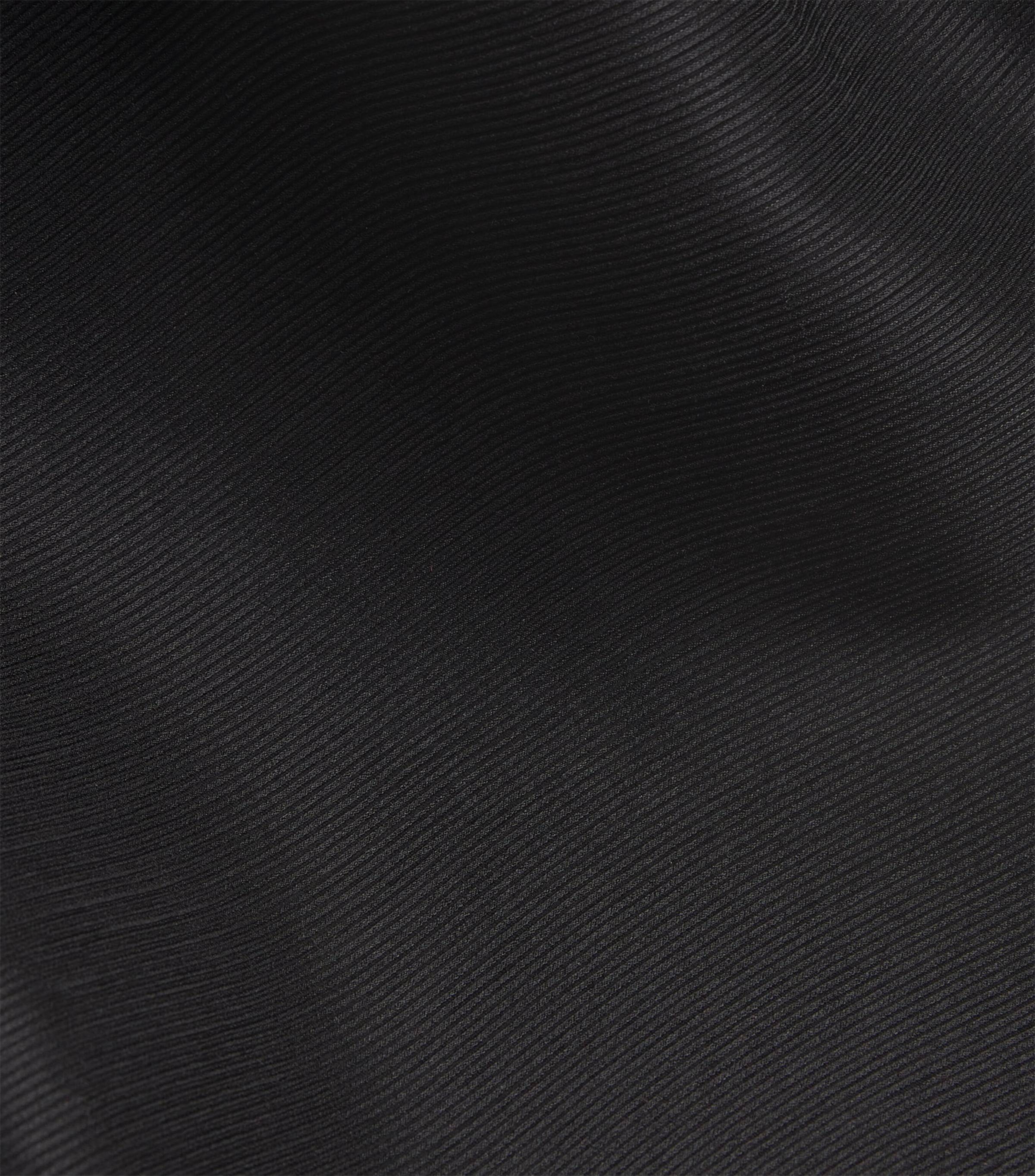 Silk Plissé A-Line Shirt BLACK Image 5