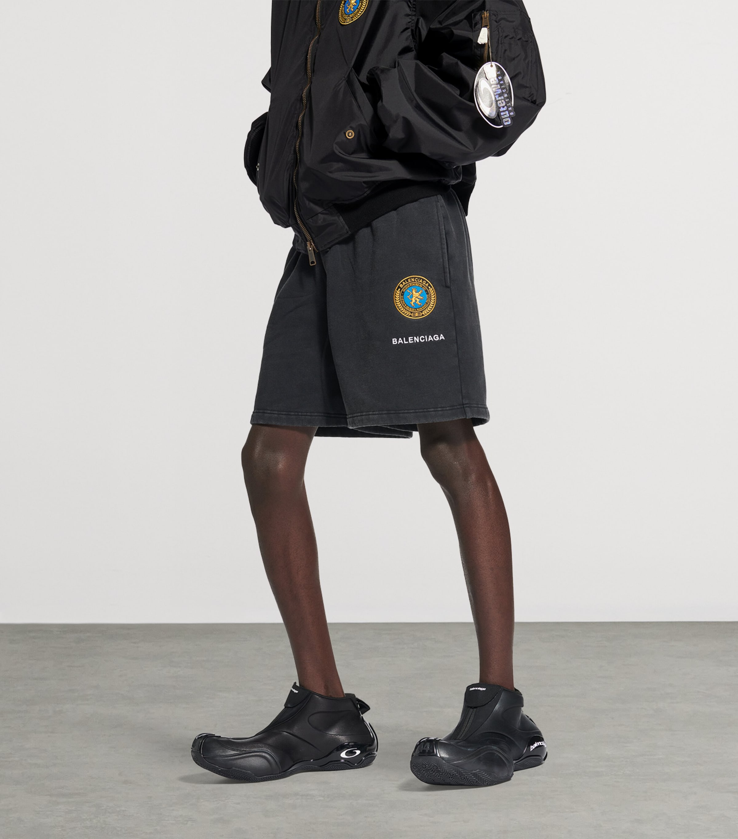 Oversized Cotton Uniform Logo Shorts 1041 Image 2