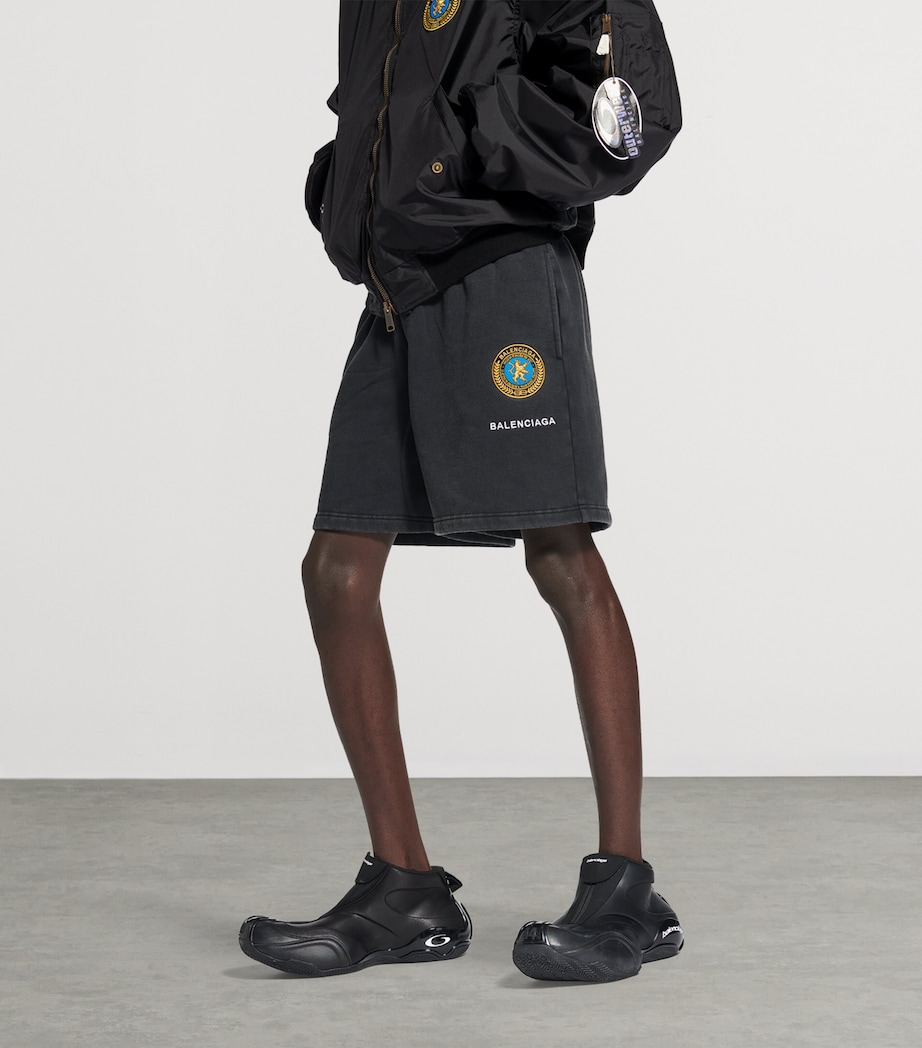 Oversized Cotton Uniform Logo Shorts 1041 Image 2