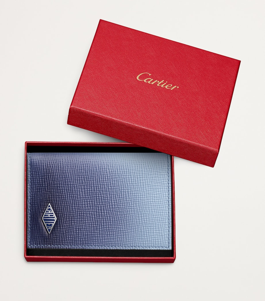 Leather Losange Wallet BLUE Image 2