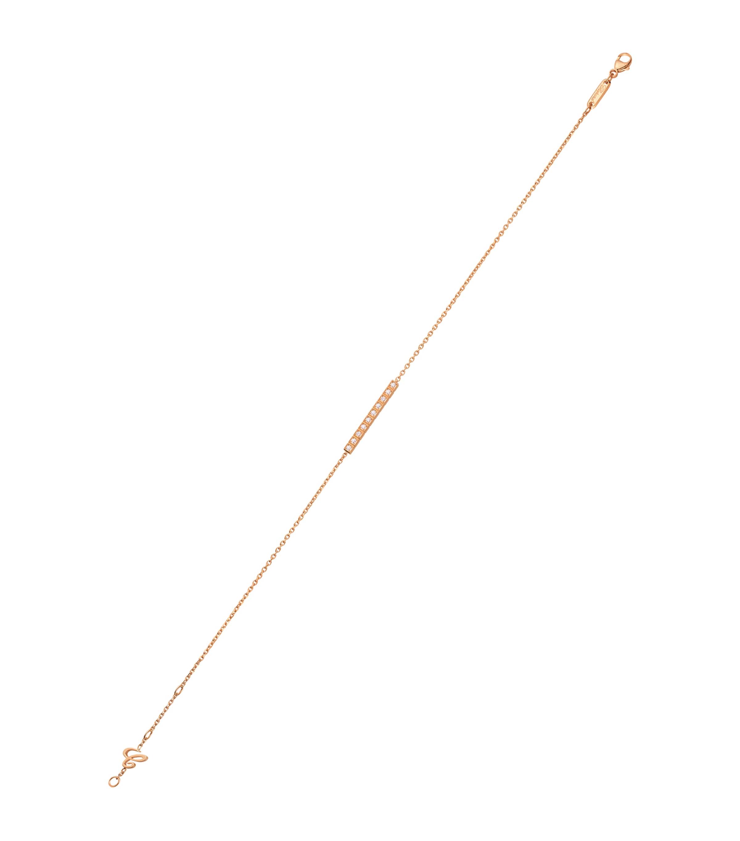 Rose Gold and Diamond Ice Cube Bracelet 18K ROSE GOLD Image 2