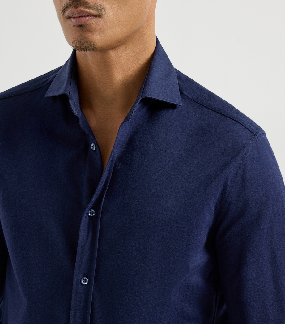 Brunello Cucinelli Mens Cotton Piqué Shirt Image 6