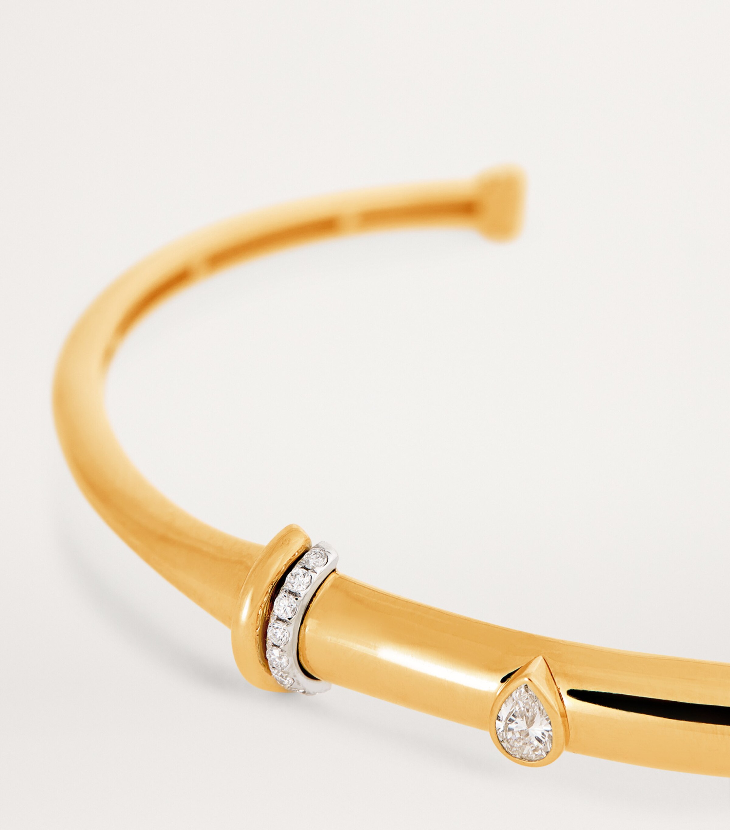 L'ATELIER NAWBAR Yellow Gold and Diamond Lot N*91 Warrior Bangle Yellow Gold Image 4