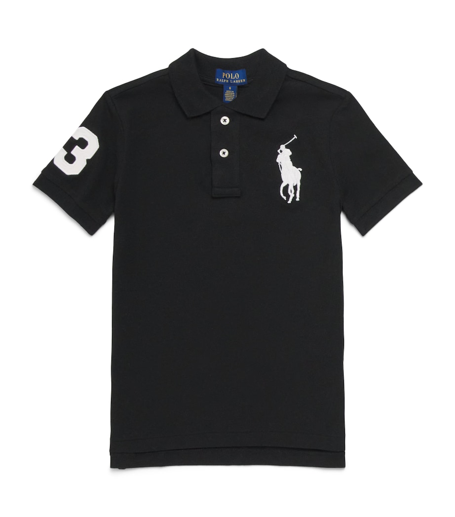 Ralph Lauren Kids Slim-Fit Polo Player Polo Shirt (2-7 Years) Polo Black/white Image 1