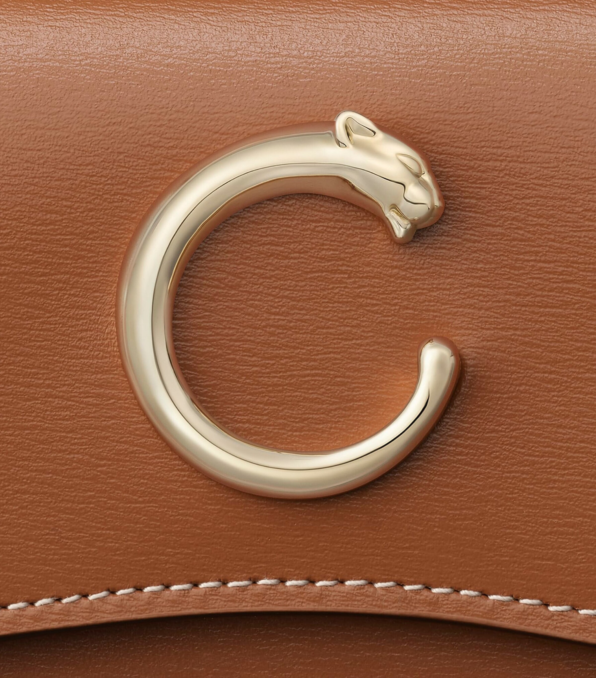 Mini Leather Panthère de Cartier Wallet CARAMEL Image 2