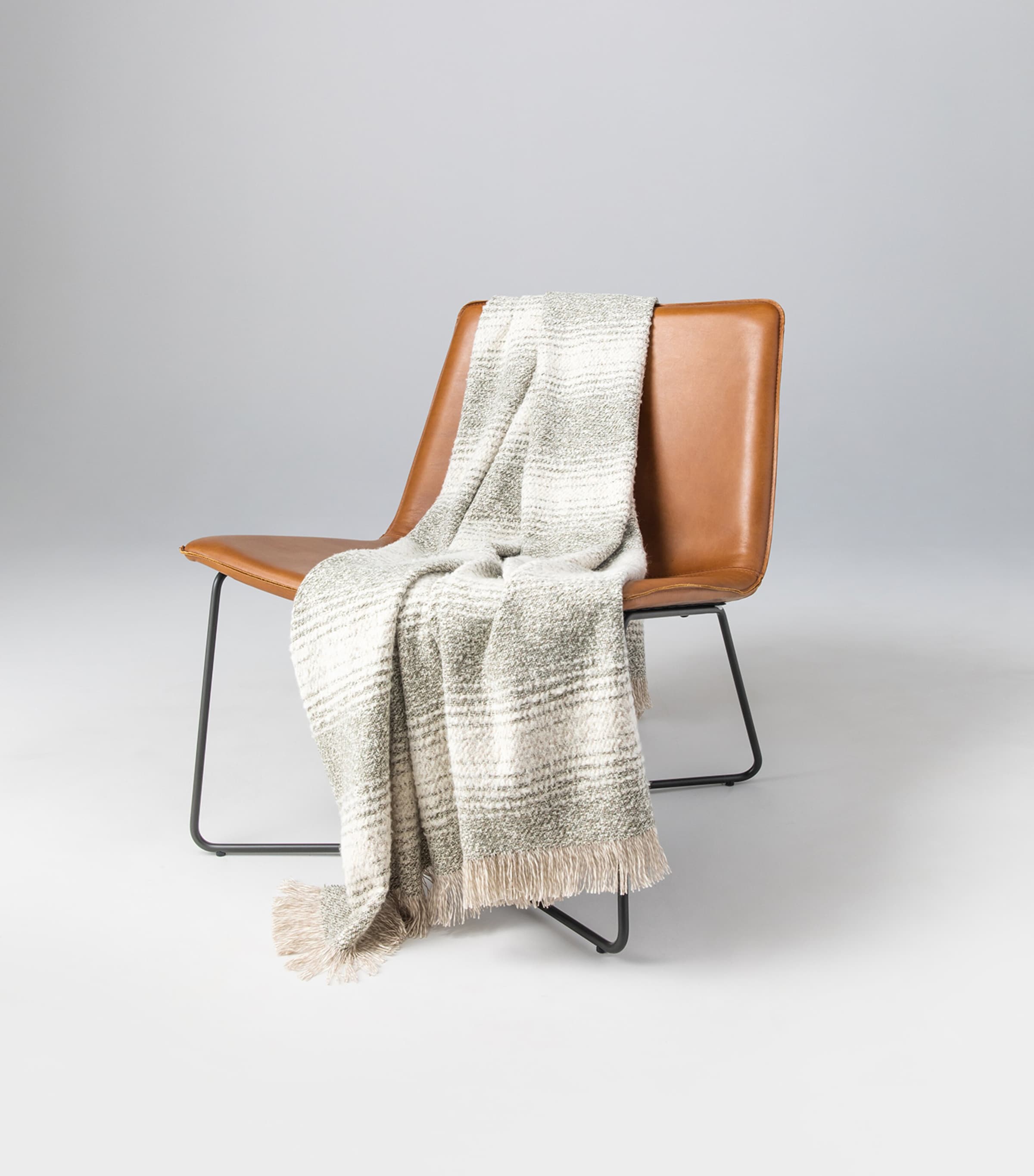 Johnstons Of Elgin Textural Ombré Throw (190cm x 140cm) Fern Image 3
