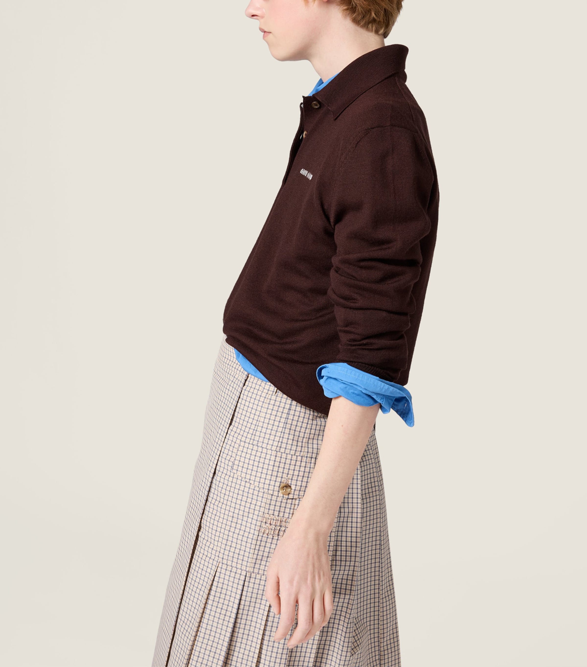 Wool Polo Sweater F0324 Image 6