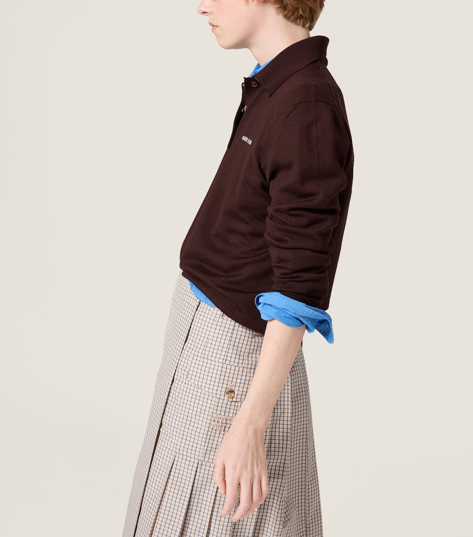 Wool Polo Sweater F0324 Image 6