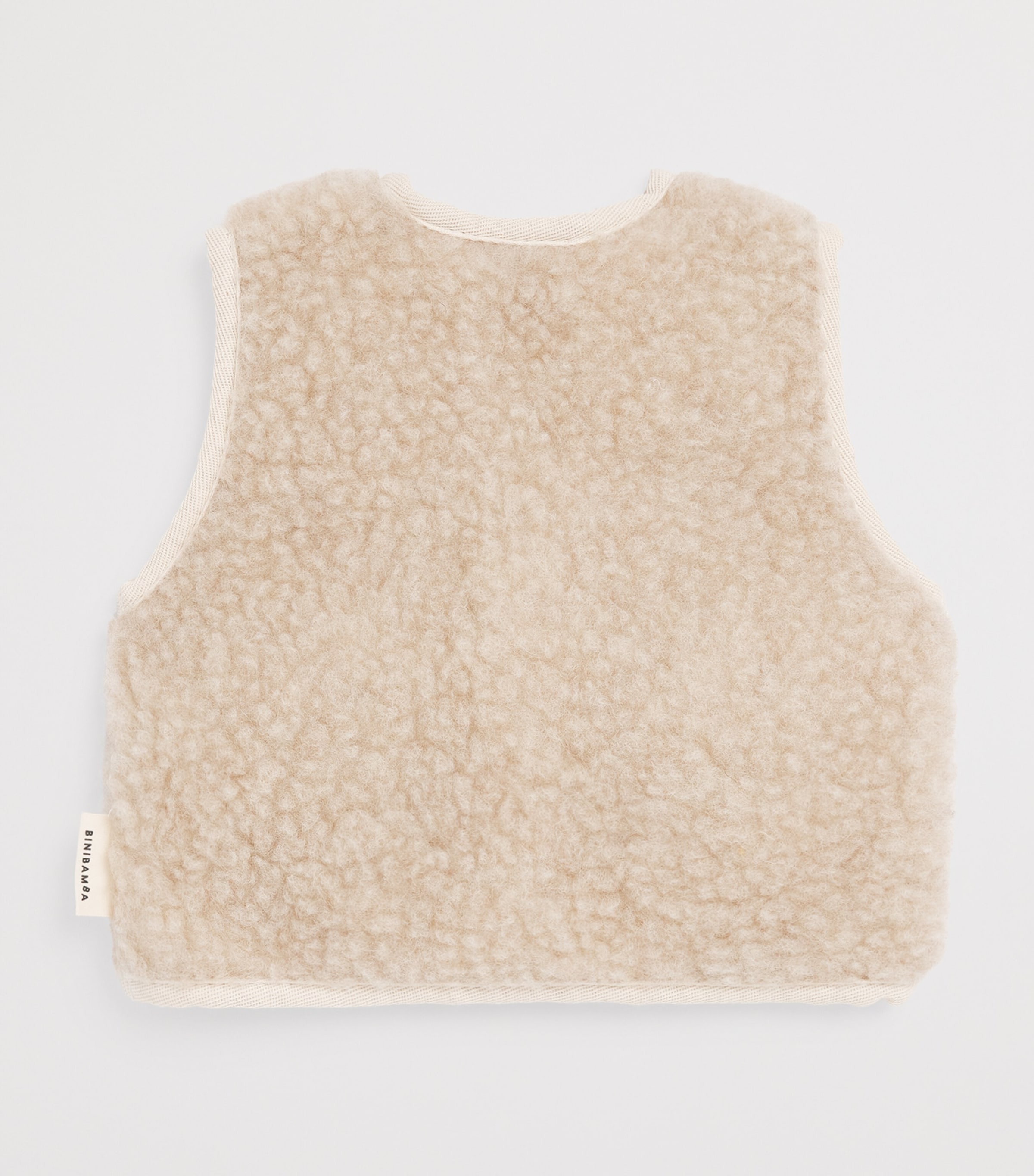 Binibamba Merino Wool Gilet (6-12 Months) Peanut Image 2