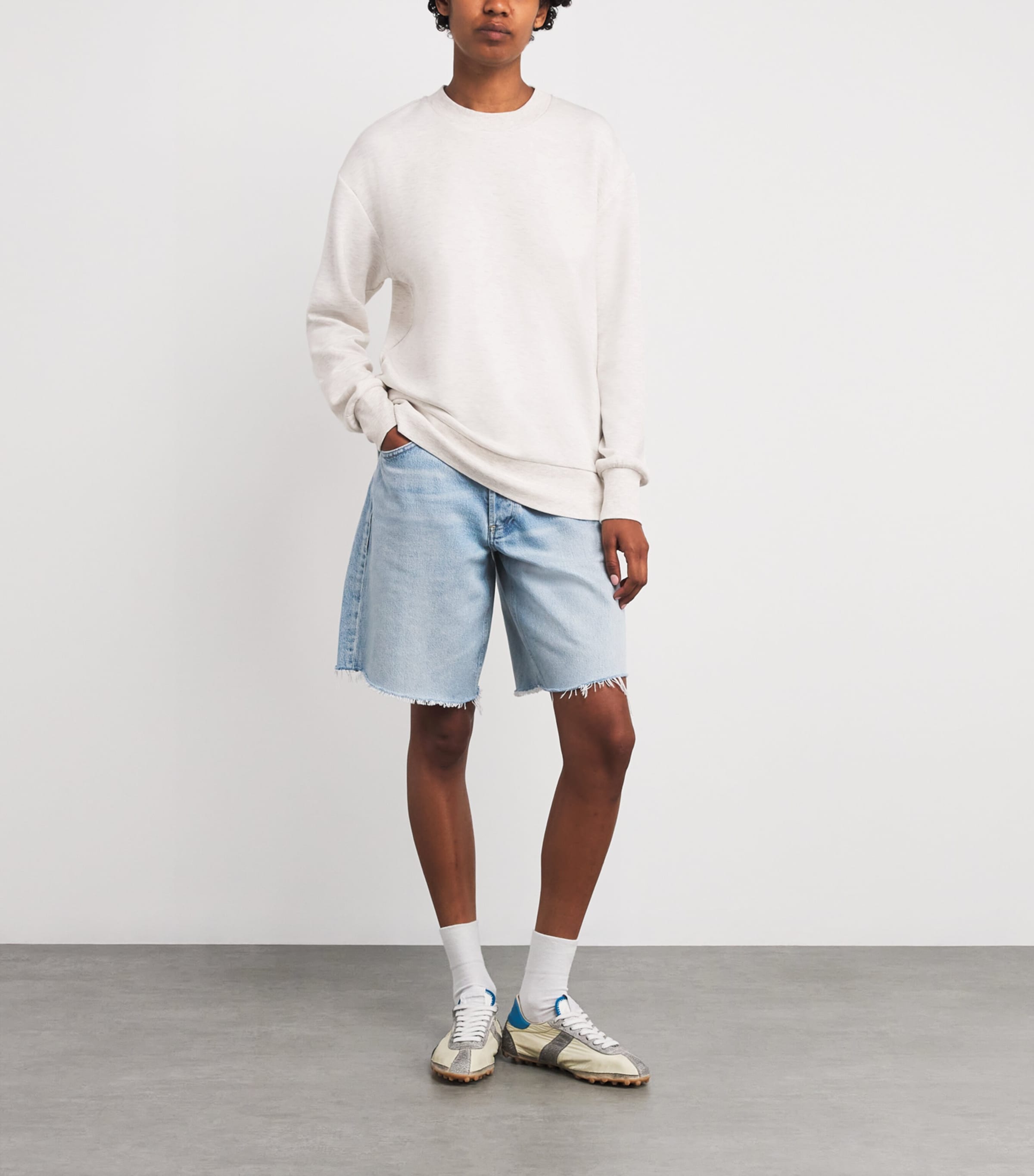 DoubleSoft Gabriella Sweatshirt IVORY/MARL Image 2