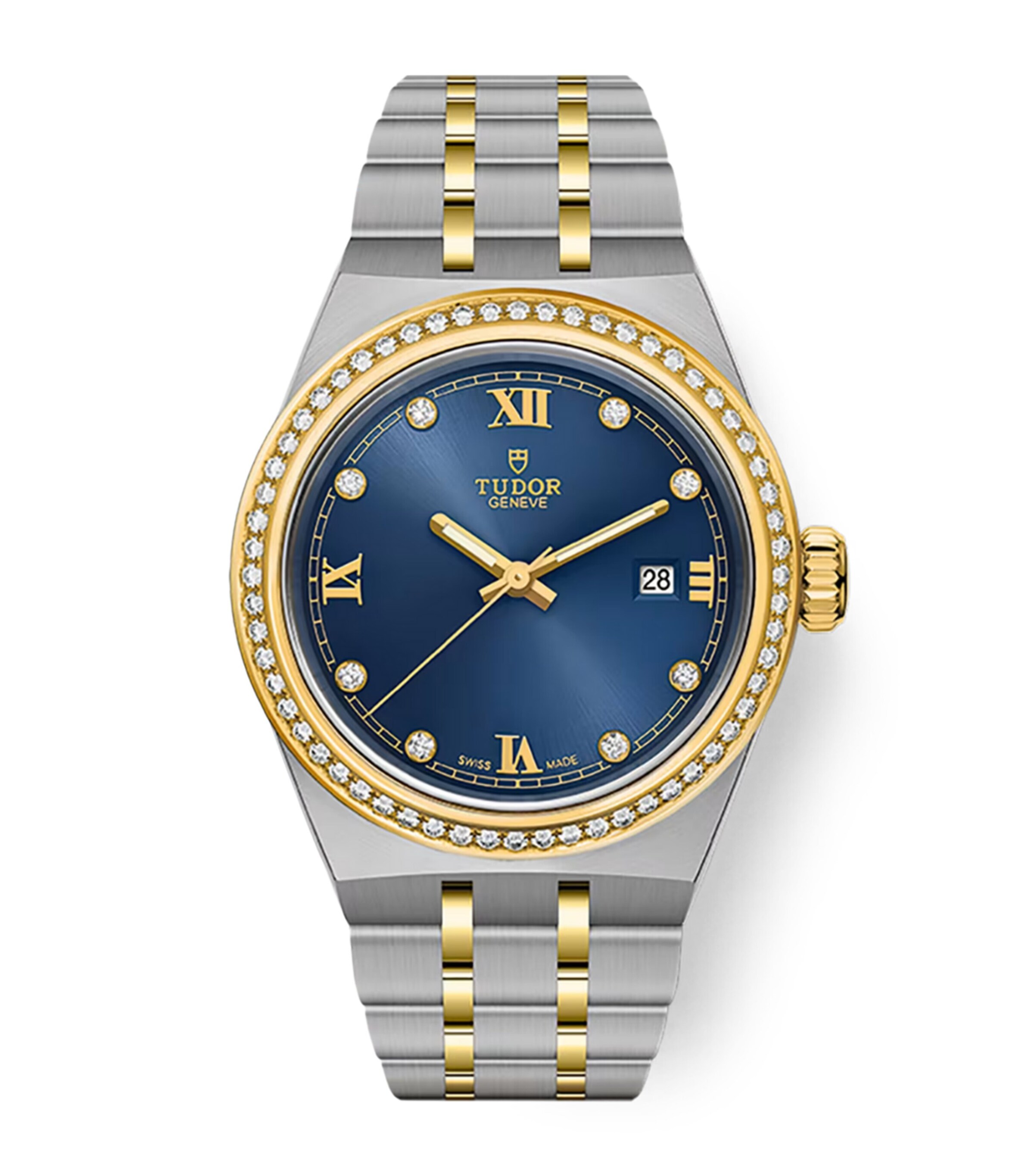 TUDOR Royal Stainless Steel and Diamond Watch 28mm Blue Image 1