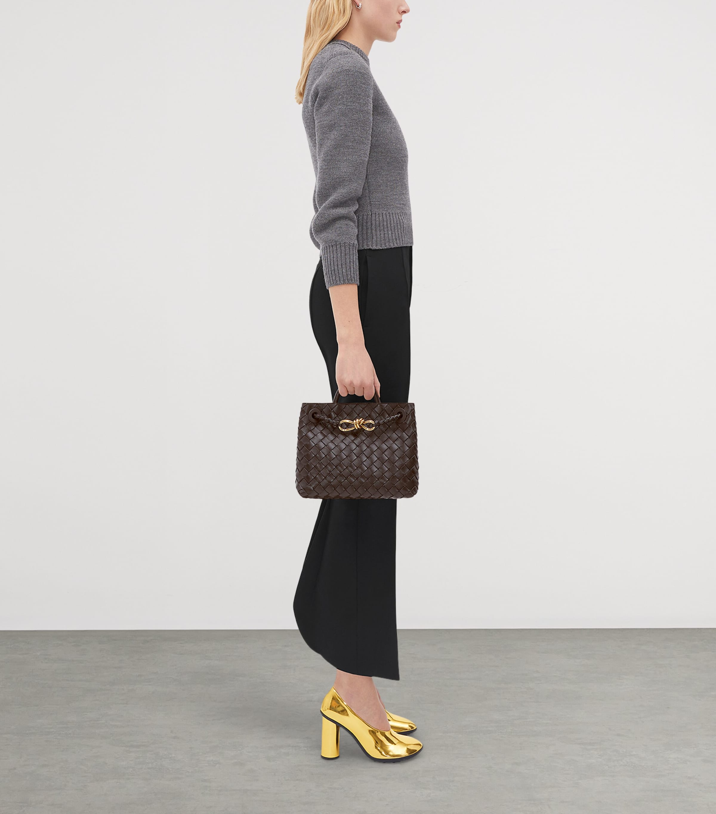 Small Leather Andiamo Top-Handle Bag FONDANT-M BRASS-FOND Image 3