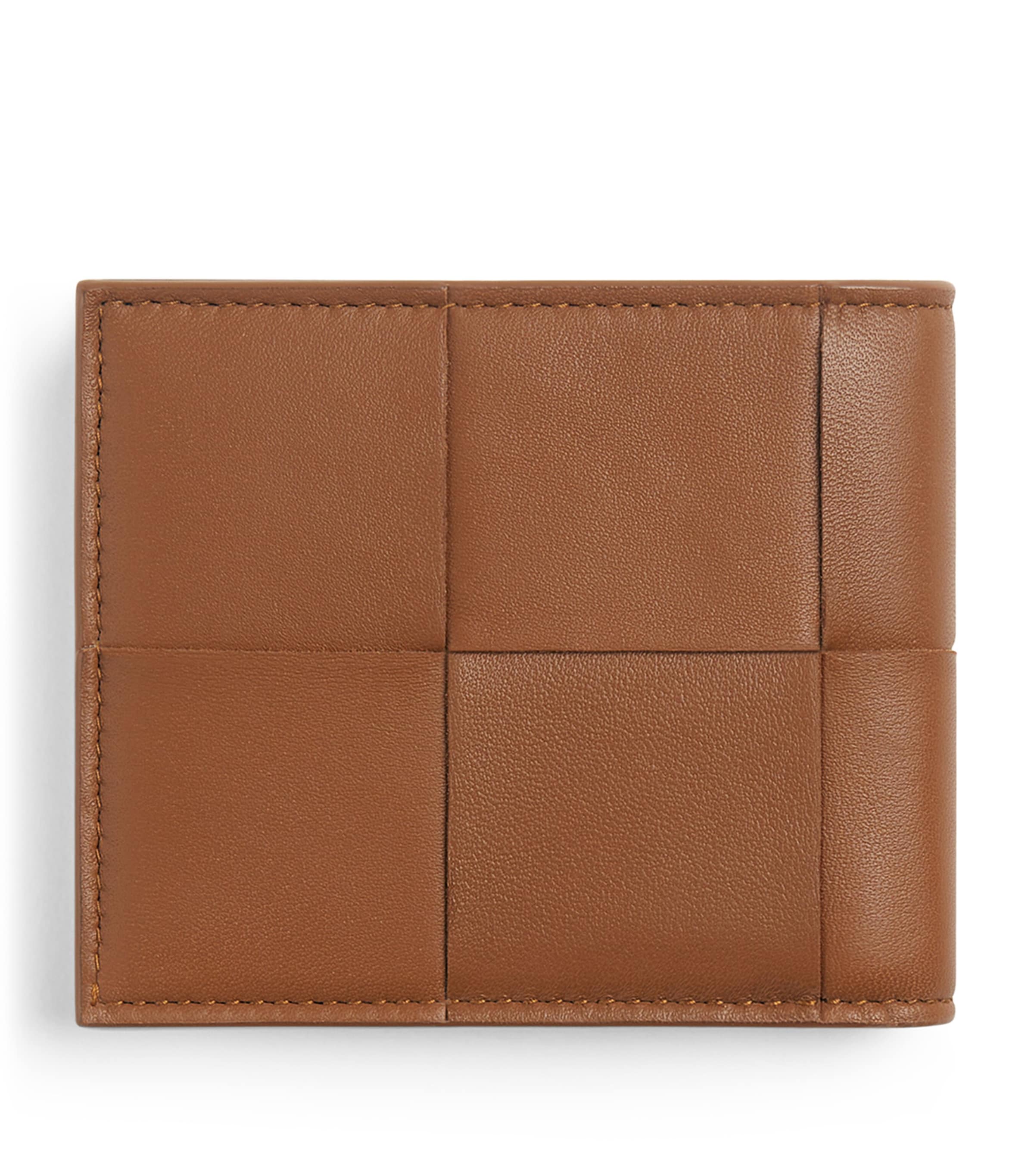 Bottega Veneta Leather Intreccio Bifold Wallet In Brown