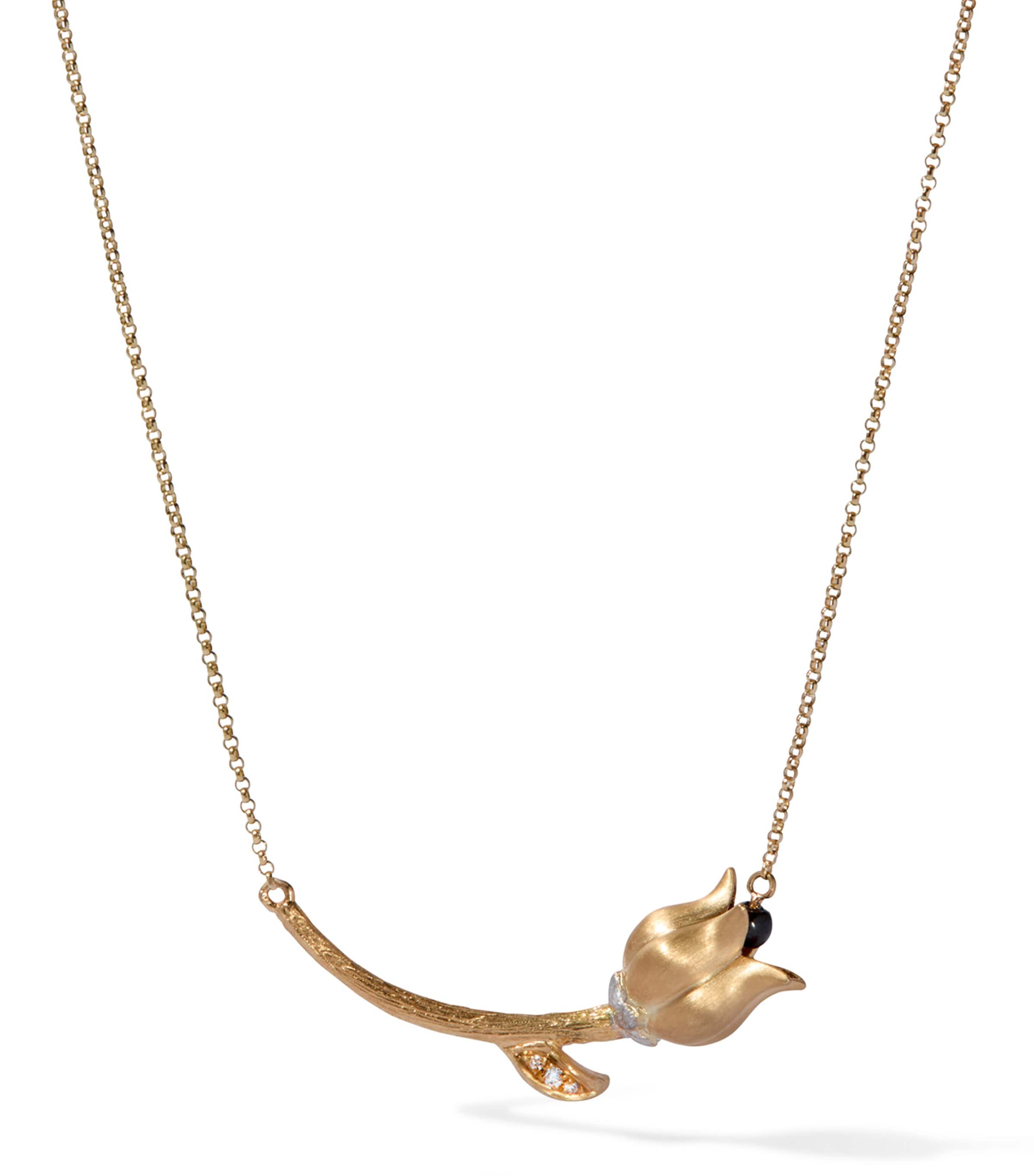 Annoushka Yellow Gold And Spinel Tulips Chain Necklace In Gold