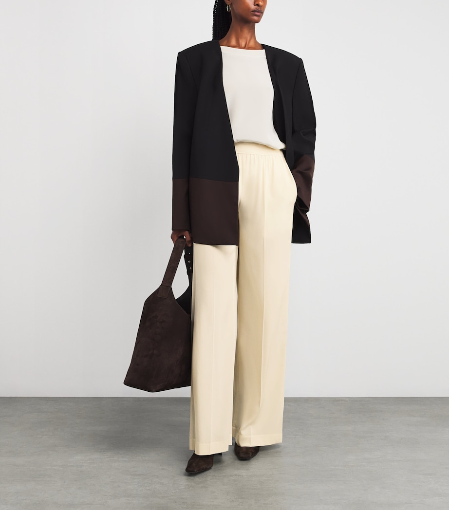Silk Hulin Wide-Leg Trousers AFFOGATO Image 2