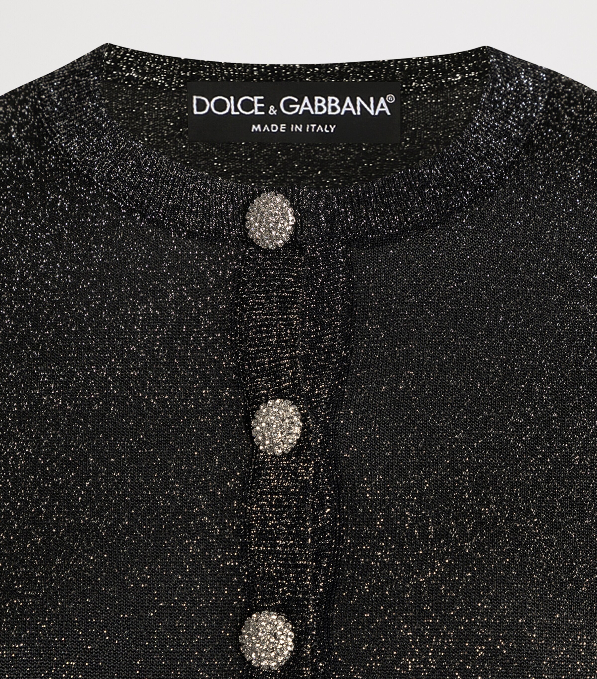 Metallic Crew-Neck Cardigan S8001-FANT Image 3