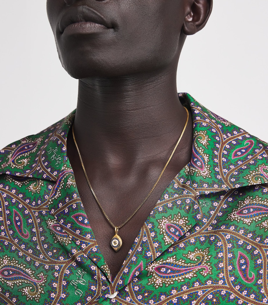 Yellow Gold Evil Eye Necklace YELL GLD COLOUR Image 4