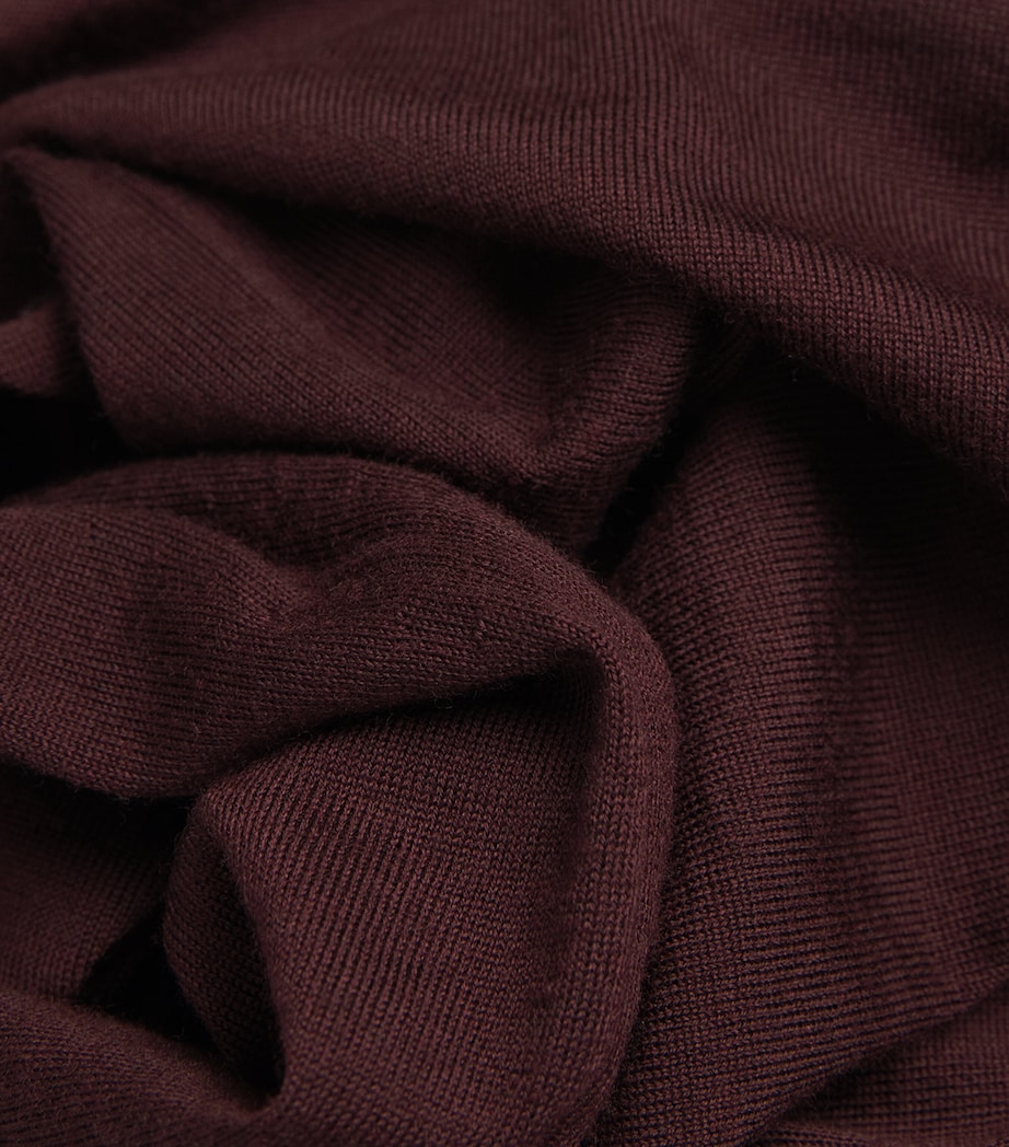 Virgin Wool Rollneck Sweater CHERRY Image 5