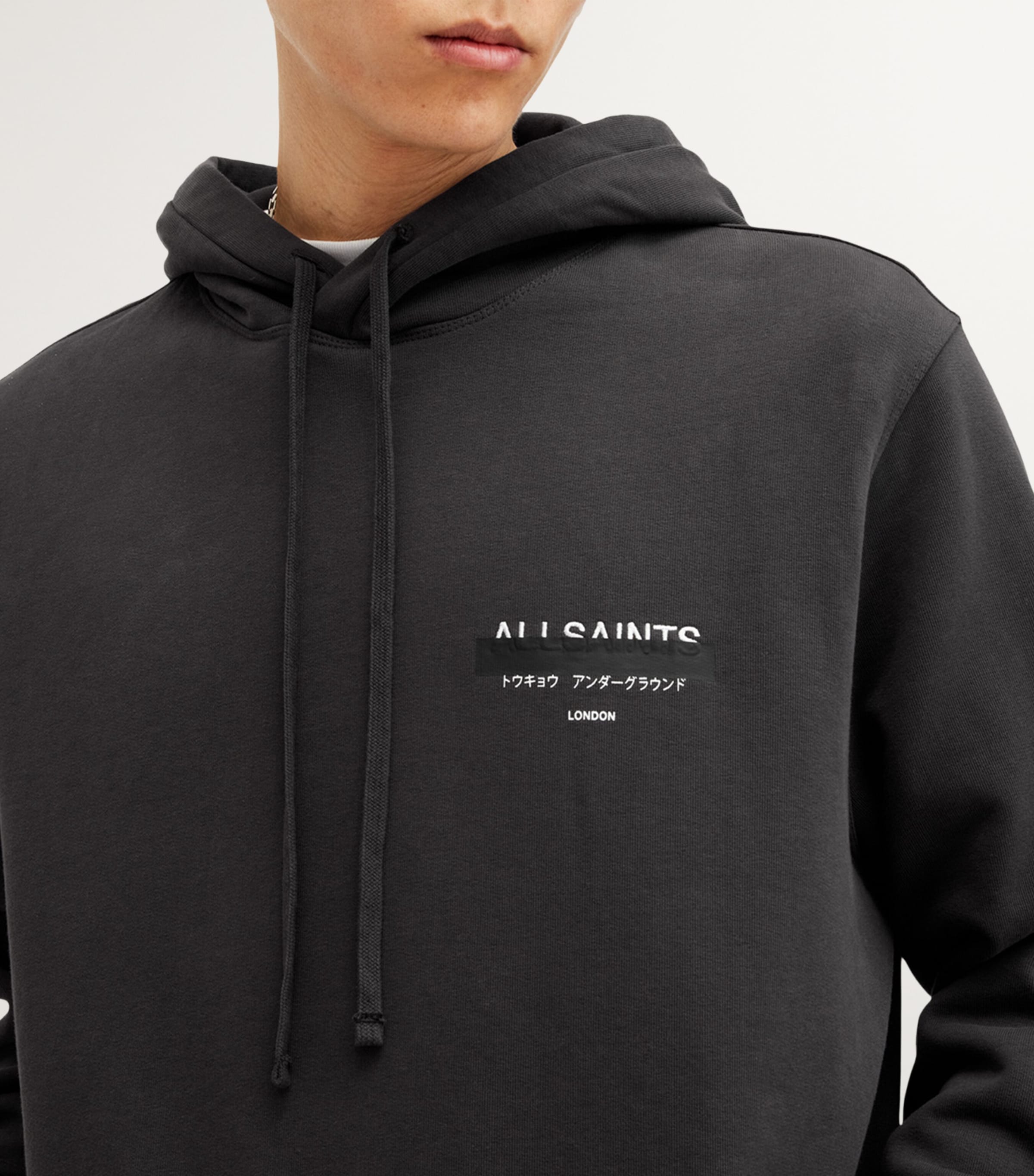 Redact Logo Hoodie WASHED BLACK Image 6