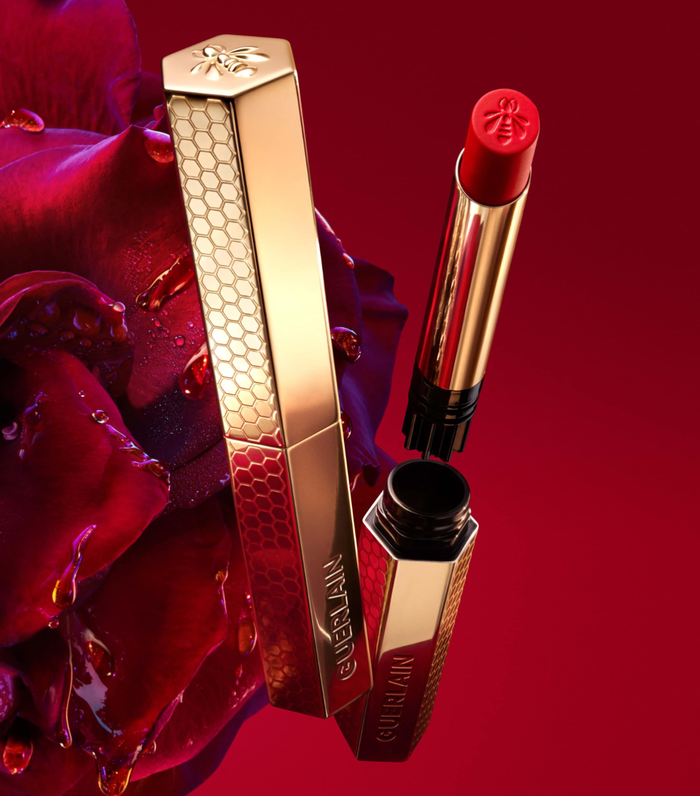 Guerlain KissKiss Honey-Infused Intense Lipstick Blooming Lily Image 8