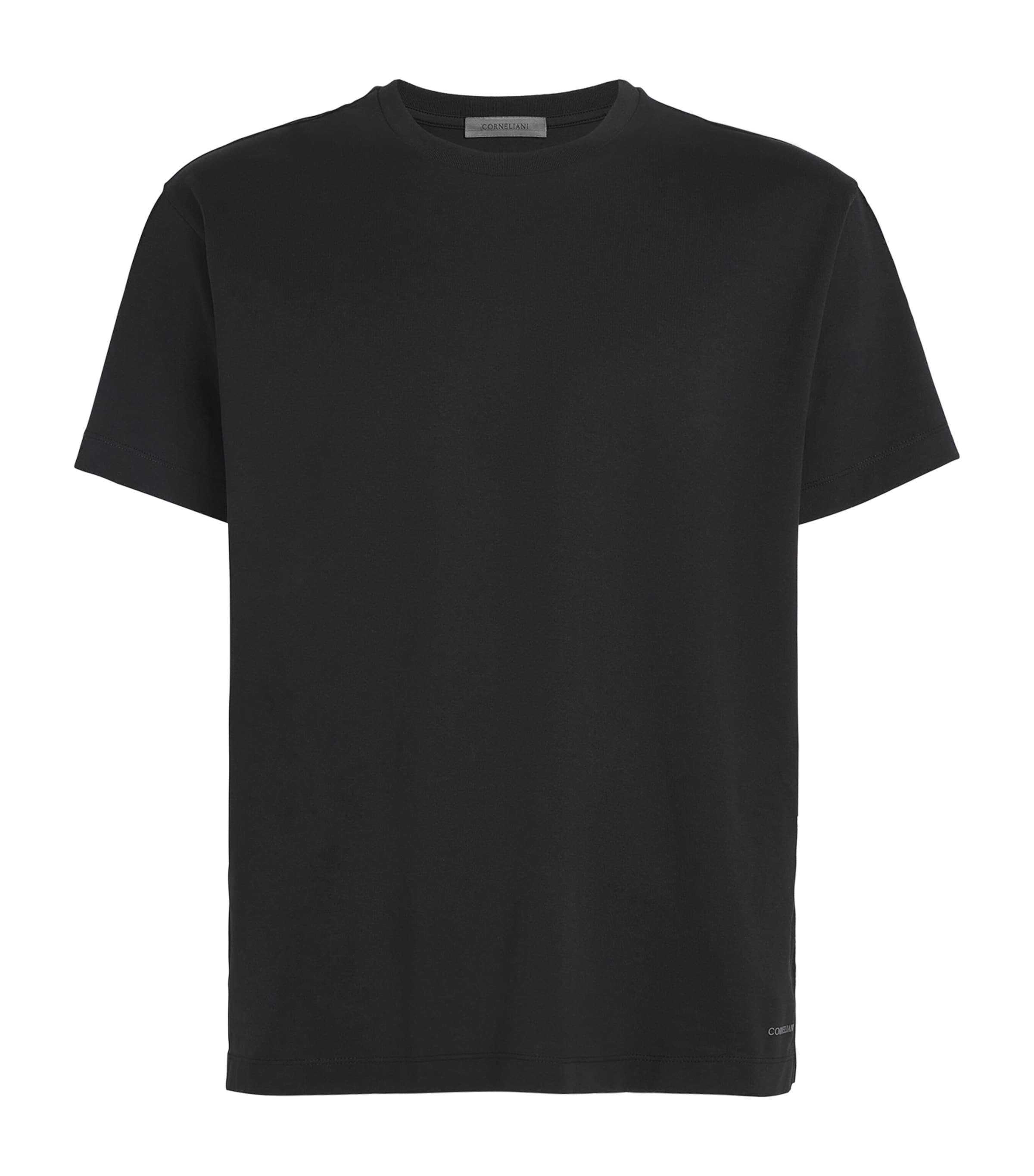 Cotton Crew-Neck T-Shirt 020 BLACK Image 1
