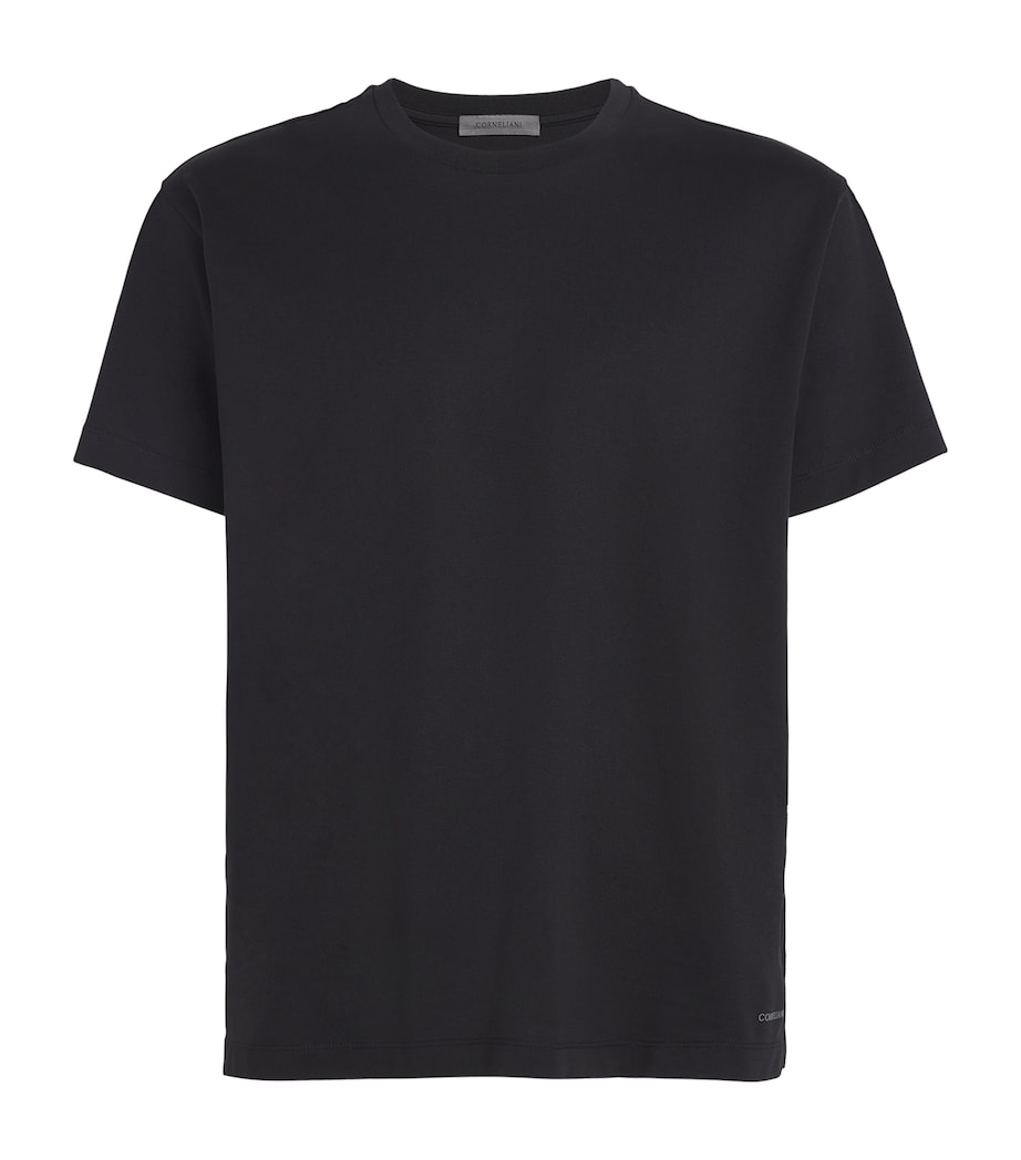 Cotton Crew-Neck T-Shirt 020 BLACK Image 1