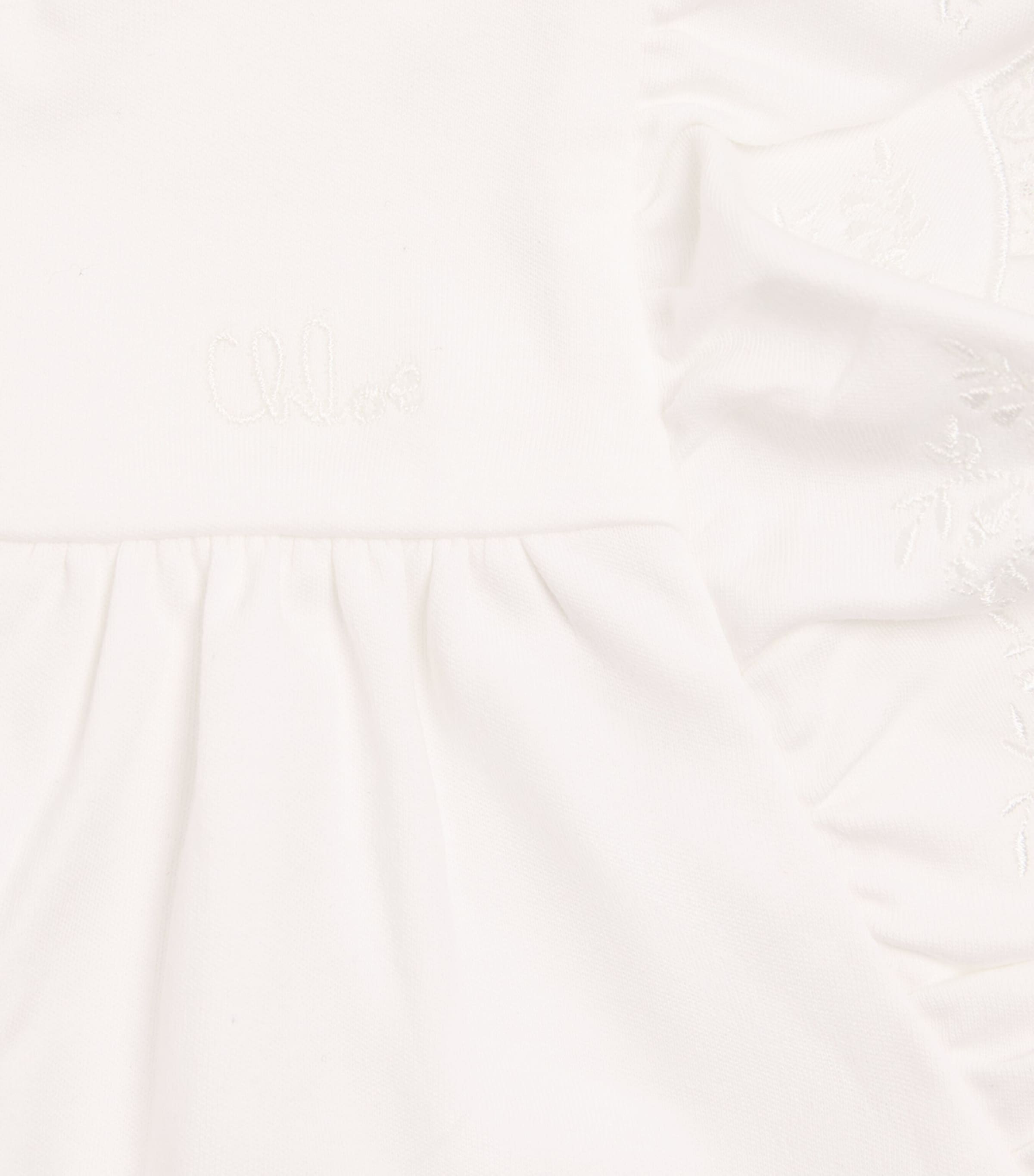 Chloé Kids Jersey Embroidered Playsuit (6-36 Months) Image 3
