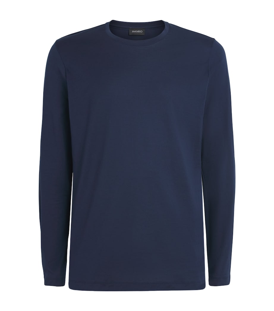 Hanro Mens Cotton Night & Day T-Shirt Deep Navy Image 1