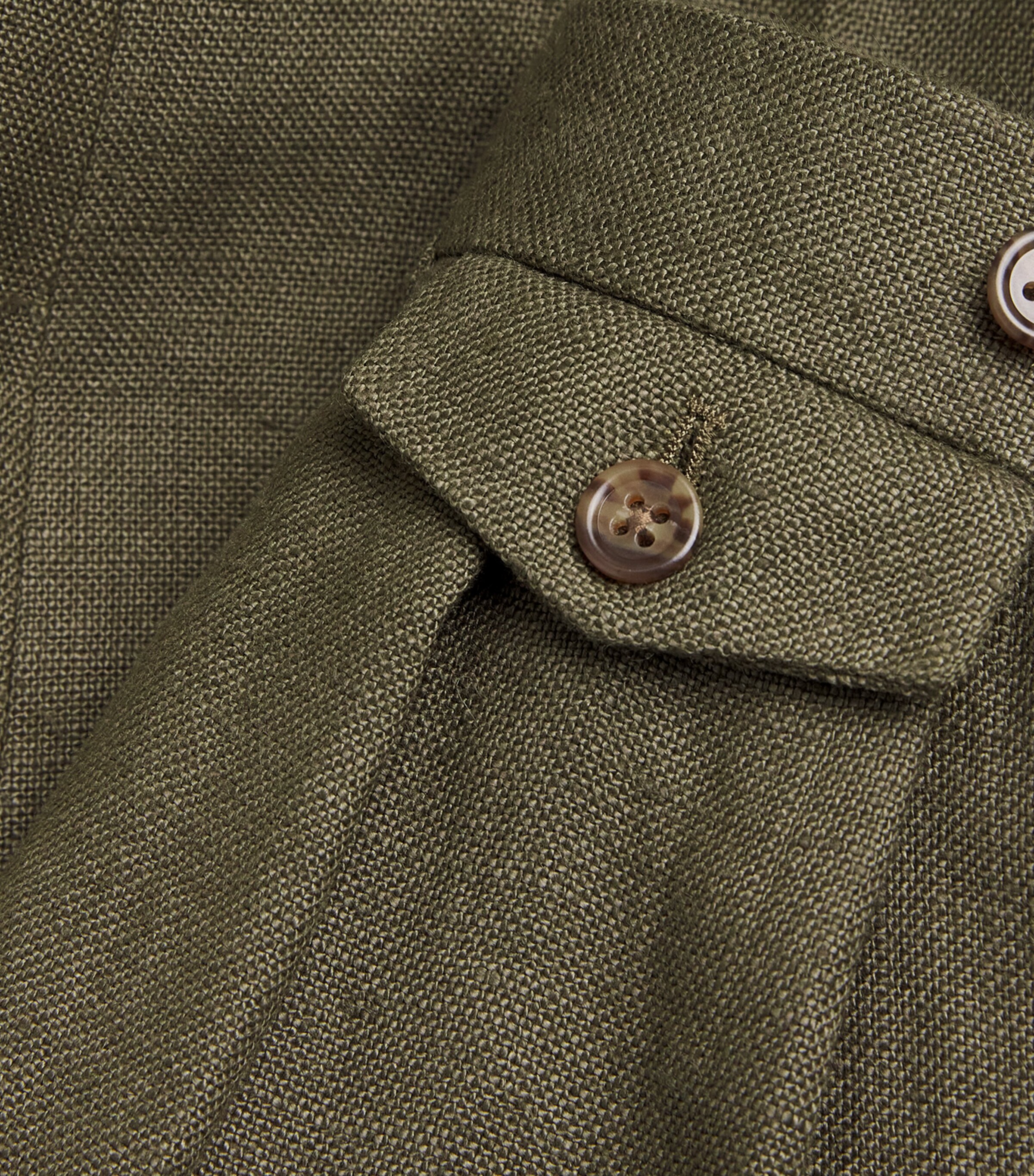 Polo Ralph Lauren Mens Linen Dobby Pleated Trousers Armadillo Image 5
