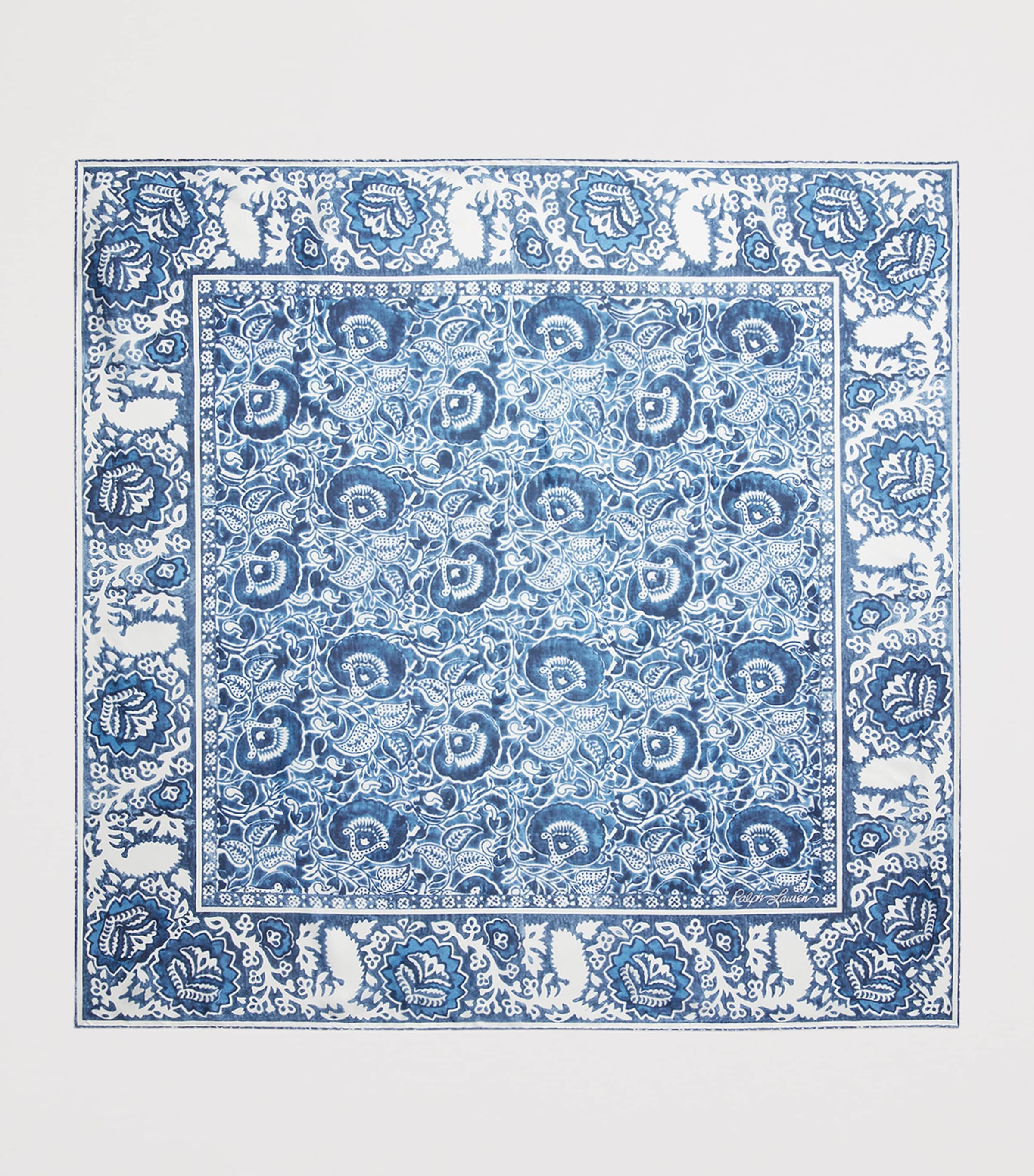 Mulberry Silk Scarf BLUE MULTI Image 2