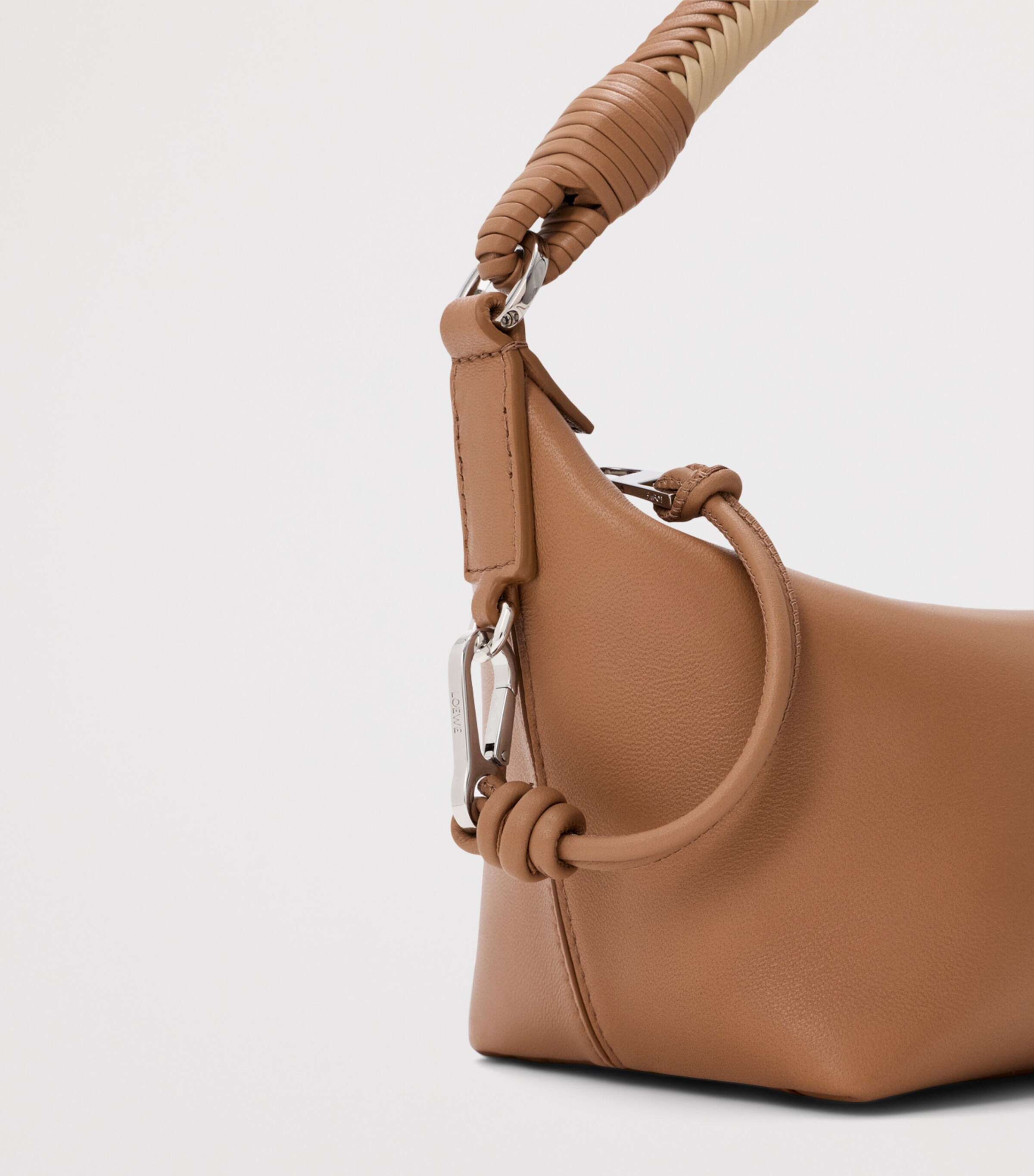 LOEWE Nappa Leather Cala Top-Handle Bag Mocha/beige Image 13