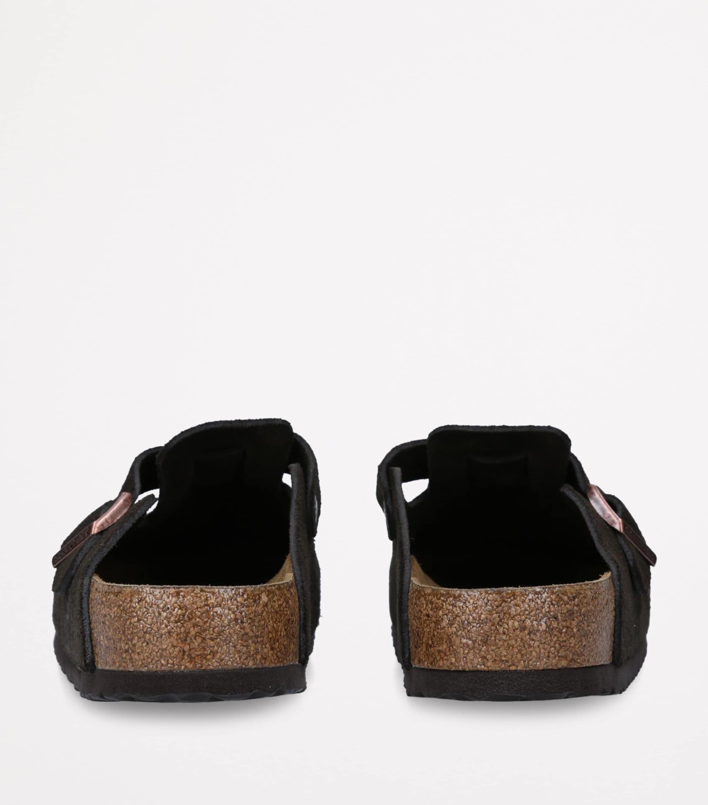Suede Boston Clogs DARK BROWN Image 3