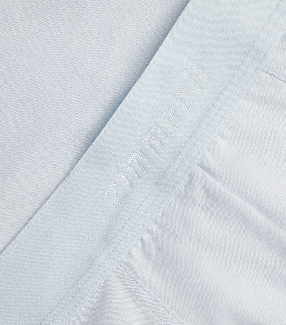 Zimmerli Mens 700 Pureness Boxer Briefs Sky Blue Image 5