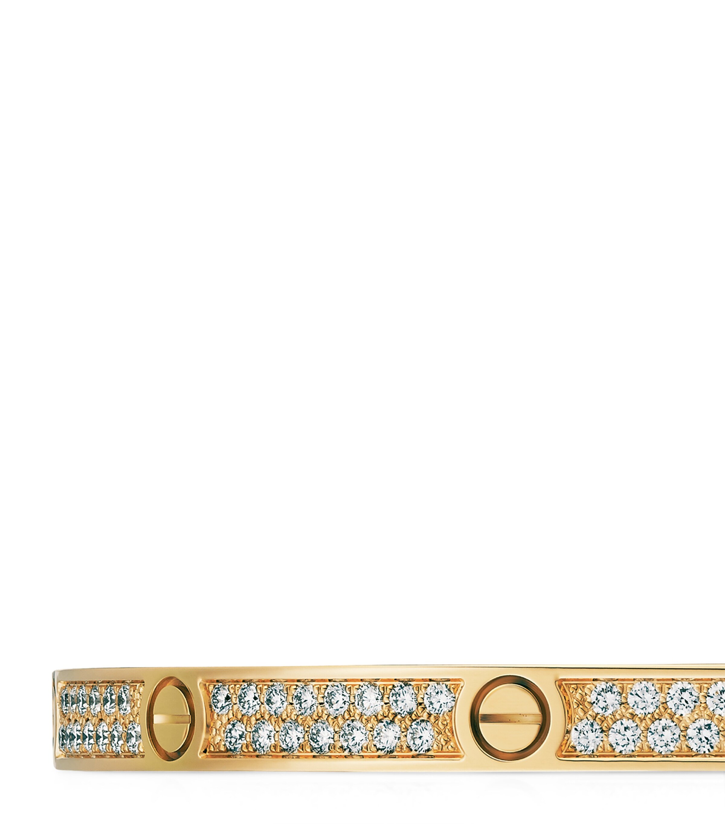 LOVE Small Yellow Gold Diamond-Paved Bracelet YELLOW GOLD Image 8