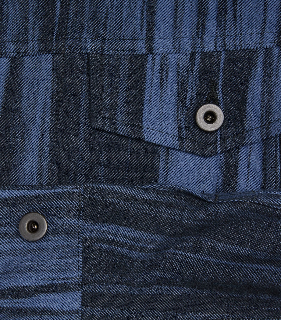 Jacquard Trucker Jacket 73-DARK BLUE Image 5