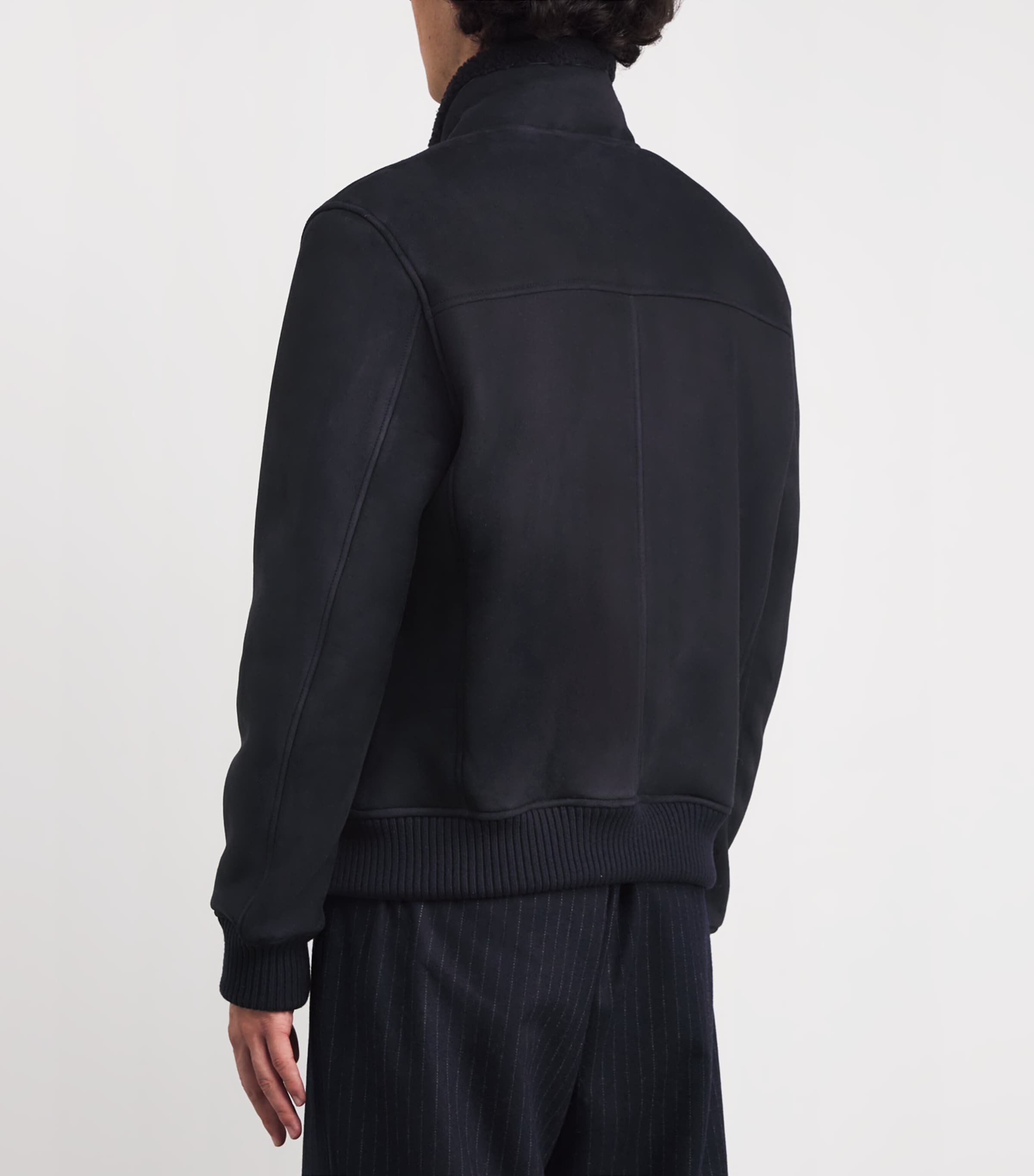 Shearling Bomber Jacket BLU Image 4