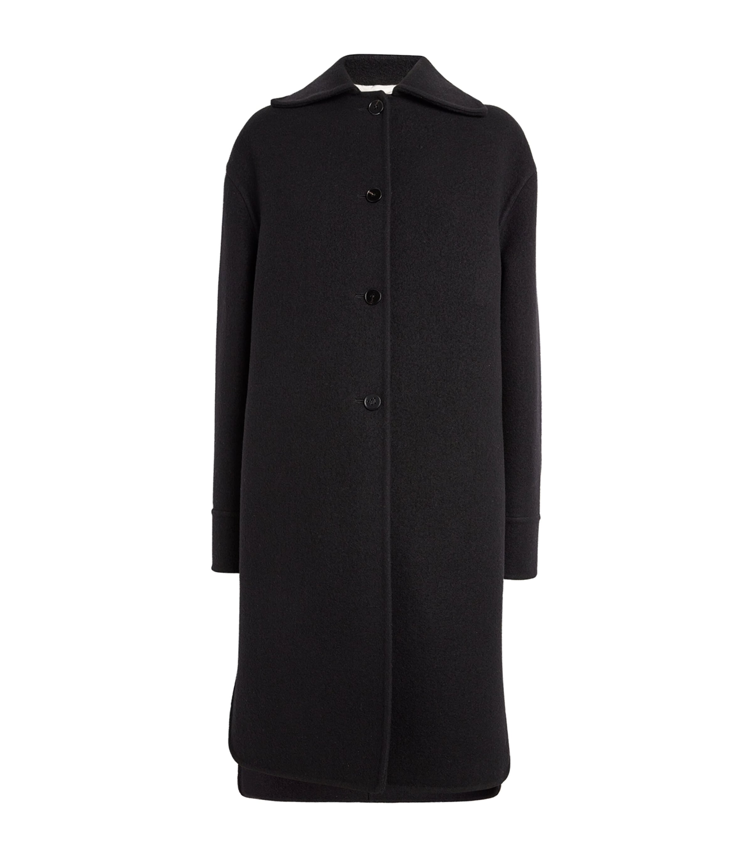 Shop Jil Sander Virgin Wool Car Coat In Black